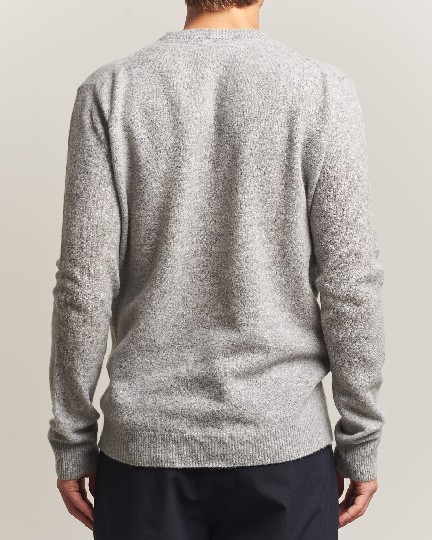 Hombres | Jerséis y prendas de punto | Altea | Cloud Cashmere Blend Sweater Grey Melange