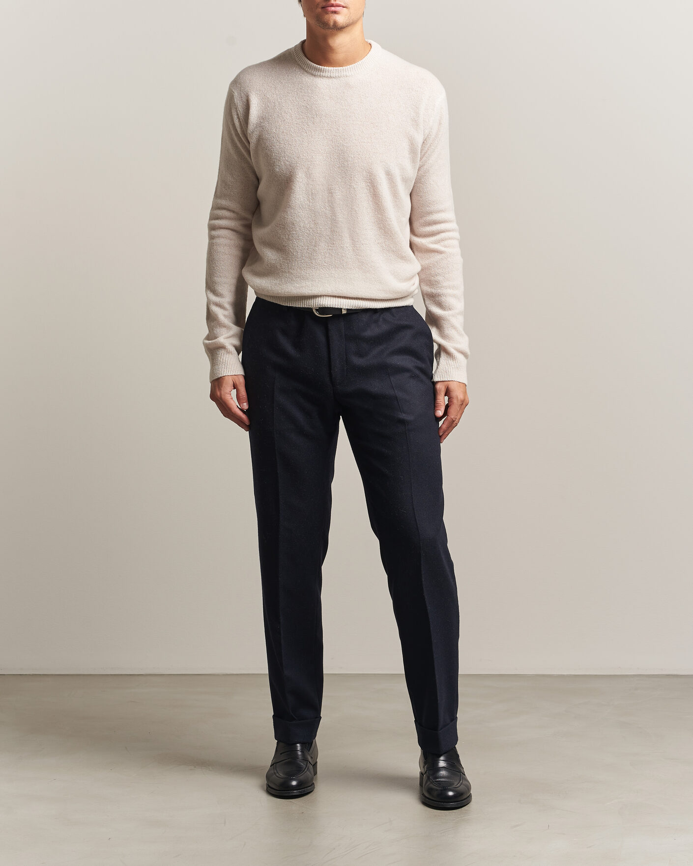 Hombres | Jerséis y prendas de punto | Altea | Cloud Cashmere Blend Sweater Latte
