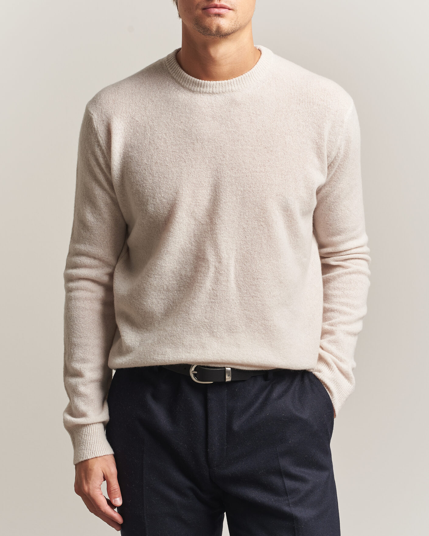 Hombres | Jerséis y prendas de punto | Altea | Cloud Cashmere Blend Sweater Latte