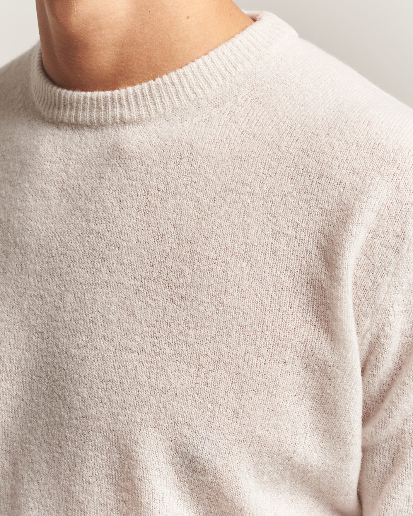 Hombres | Jerséis y prendas de punto | Altea | Cloud Cashmere Blend Sweater Latte