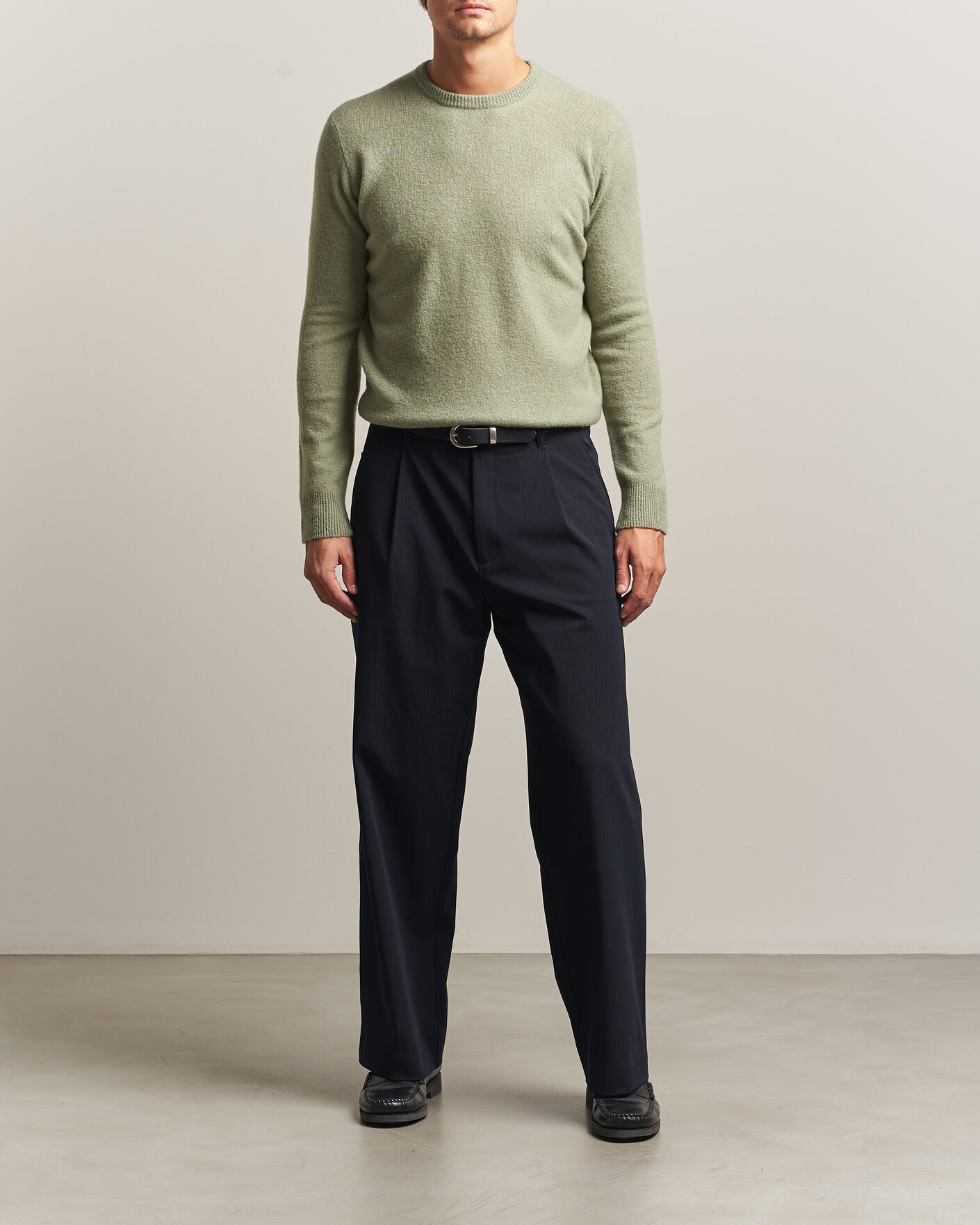 Hombres | Jerséis y prendas de punto | Altea | Cloud Cashmere Blend Sweater Mint Green