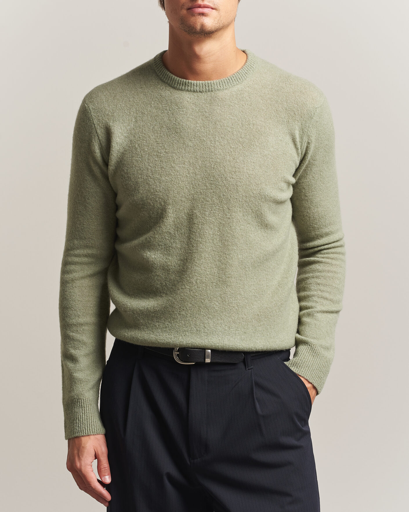 Hombres | Jerséis y prendas de punto | Altea | Cloud Cashmere Blend Sweater Mint Green