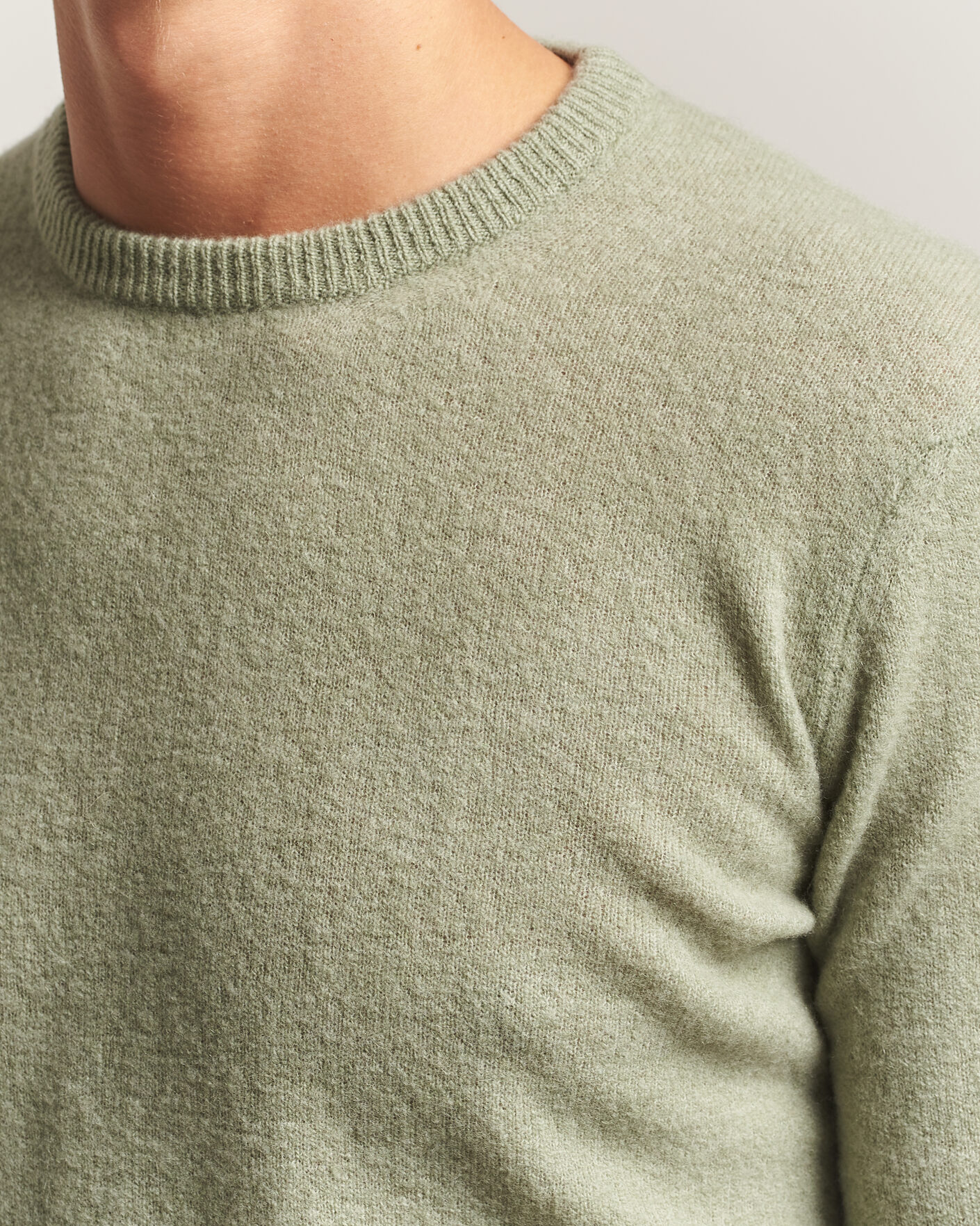 Hombres | Jerséis y prendas de punto | Altea | Cloud Cashmere Blend Sweater Mint Green