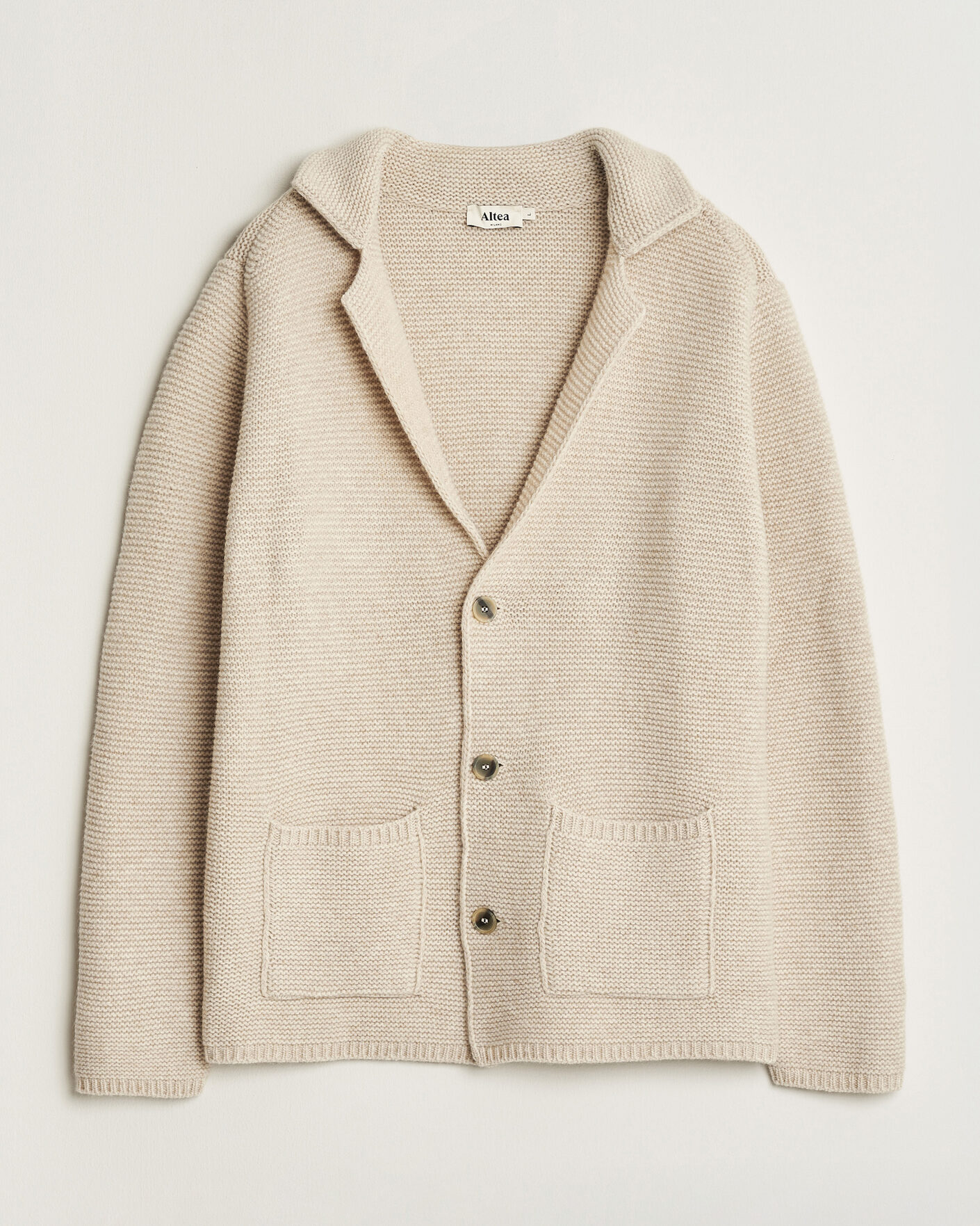Hombres | Jerséis y prendas de punto | Altea | Wool Cardigan Jacket Beige