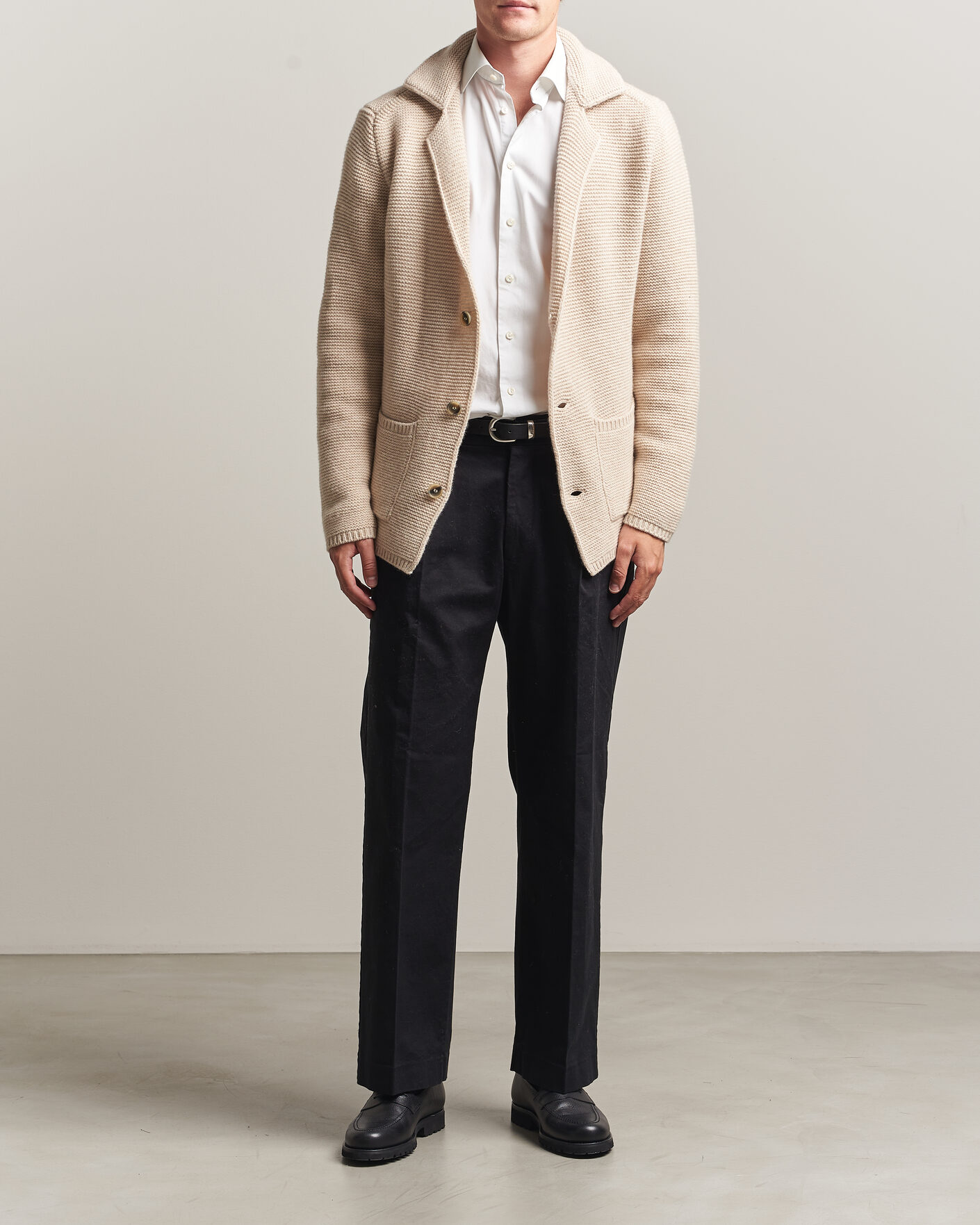 Hombres | Jerséis y prendas de punto | Altea | Wool Cardigan Jacket Beige