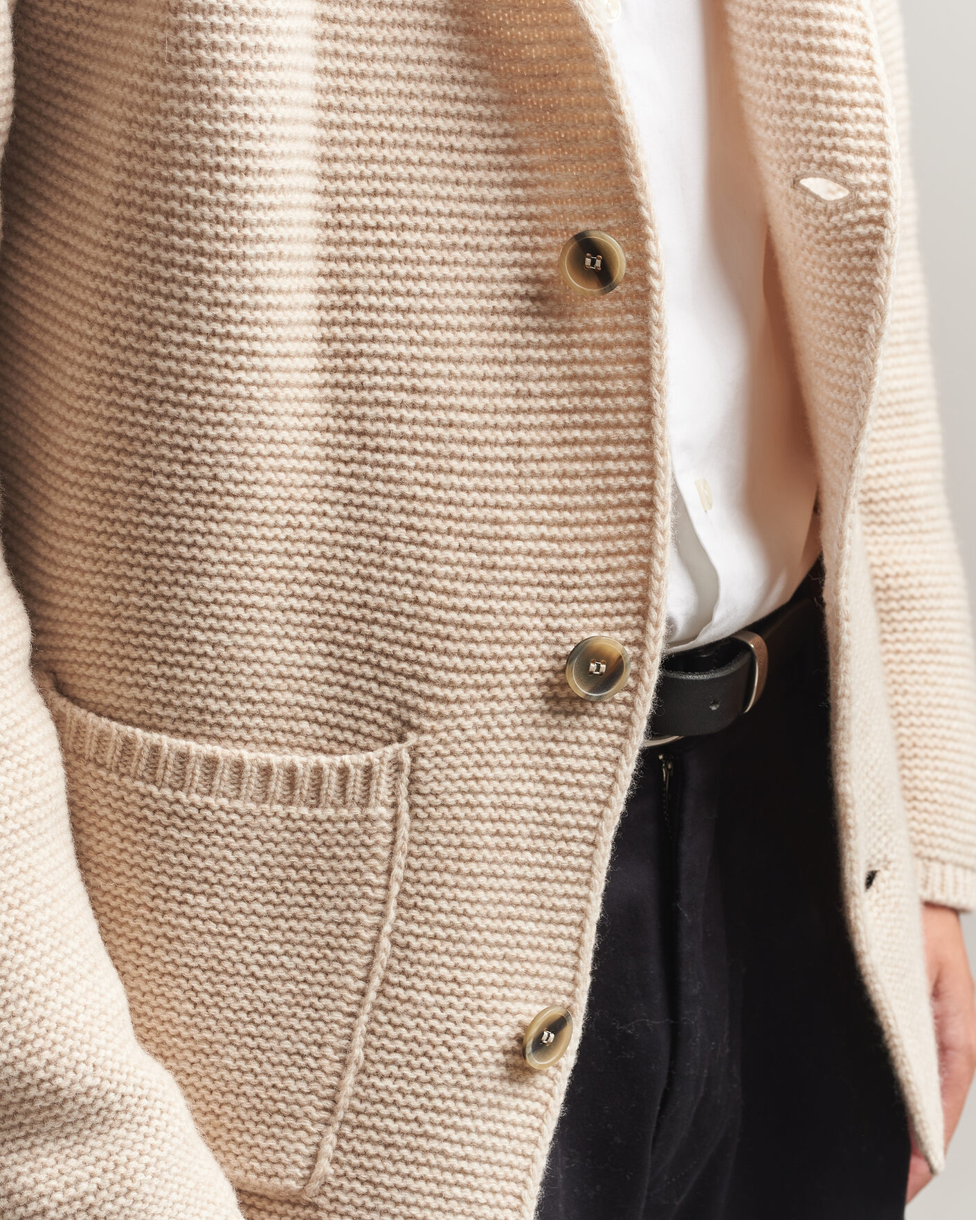 Hombres | Jerséis y prendas de punto | Altea | Wool Cardigan Jacket Beige