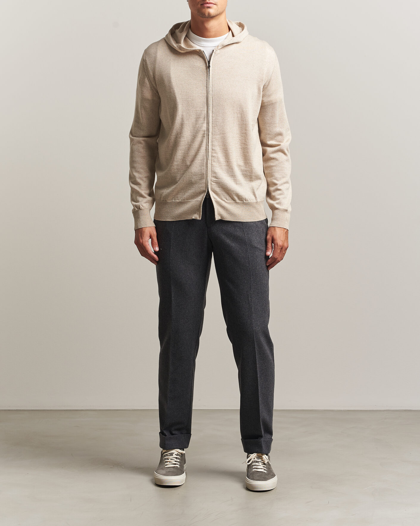 Hombres | Jerséis y prendas de punto | Altea | Merino Wool Cardigan Beige