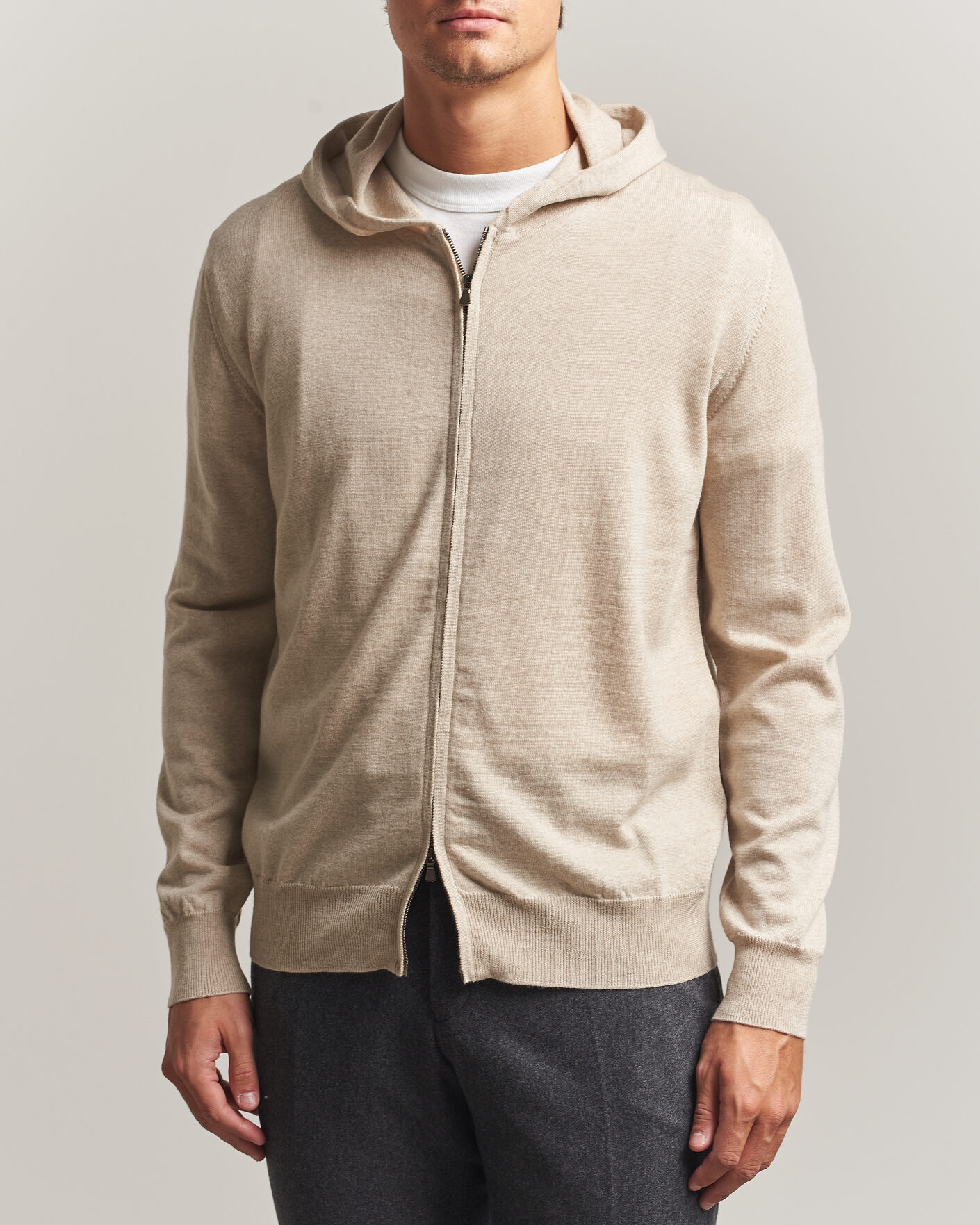 Hombres | Jerséis y prendas de punto | Altea | Merino Wool Cardigan Beige
