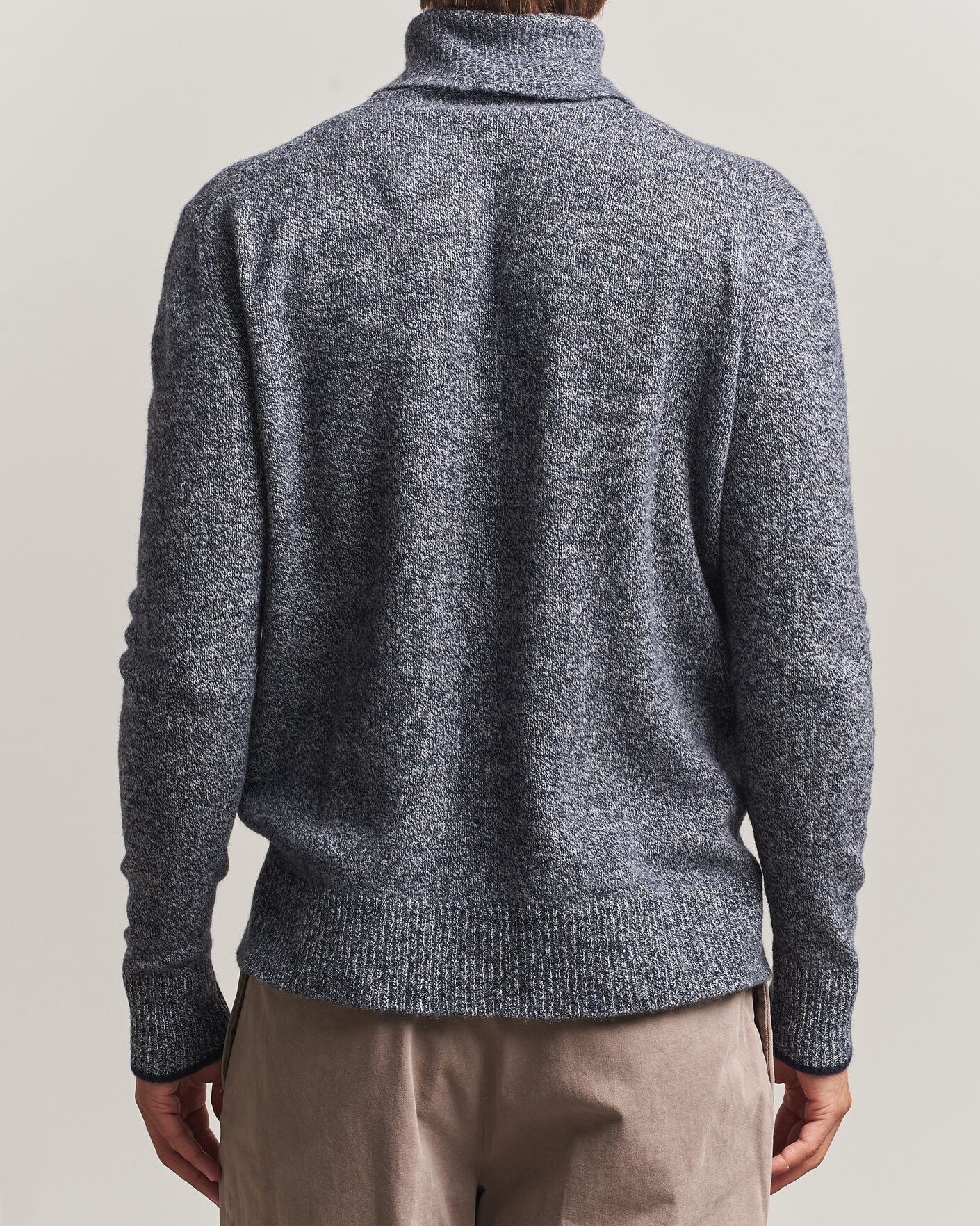 Hombres | Jerséis y prendas de punto | Altea | Cloud Cashmere Blend Rollneck Navy Melange