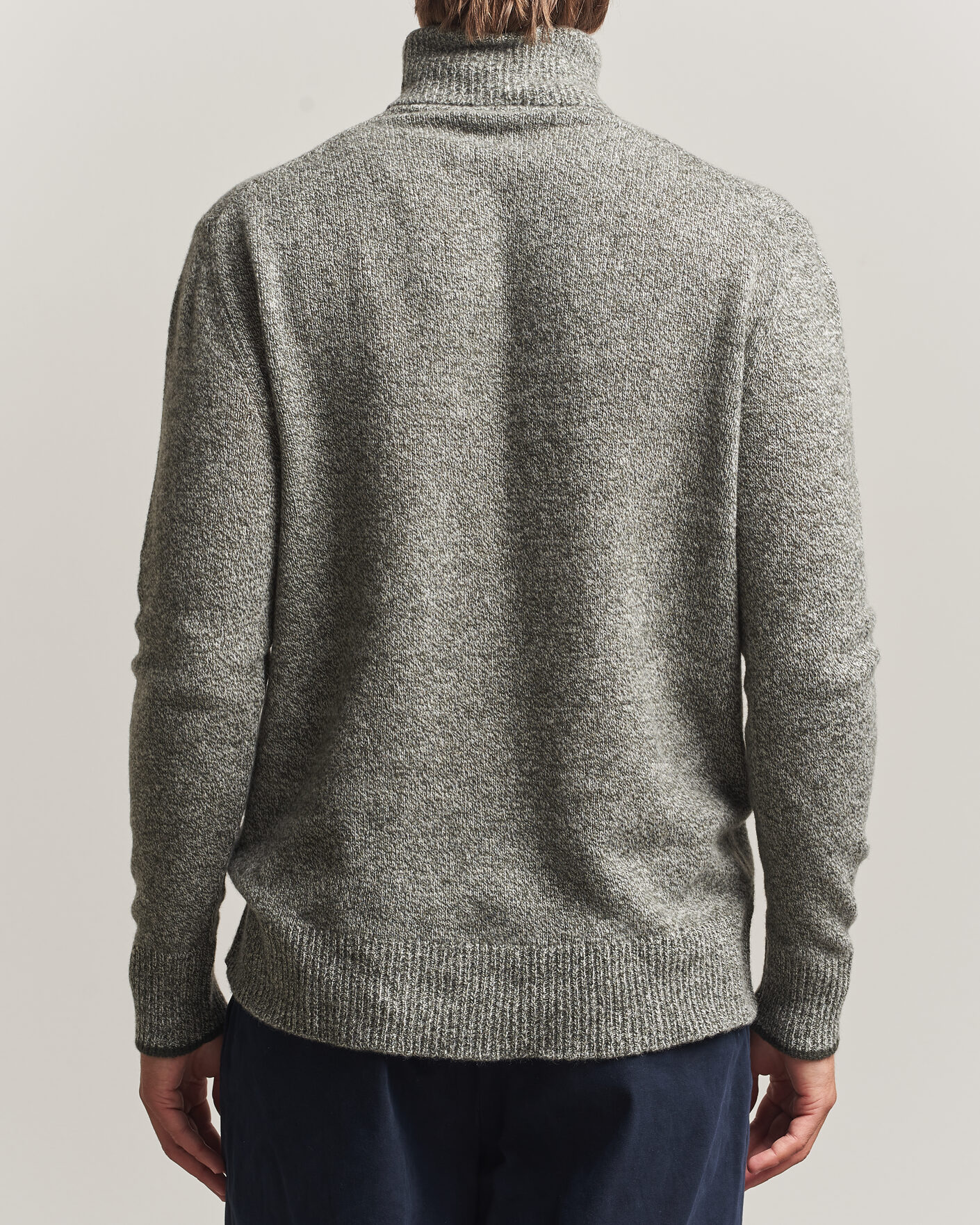 Hombres | Jerséis y prendas de punto | Altea | Cloud Cashmere Blend Rollneck Green Melange