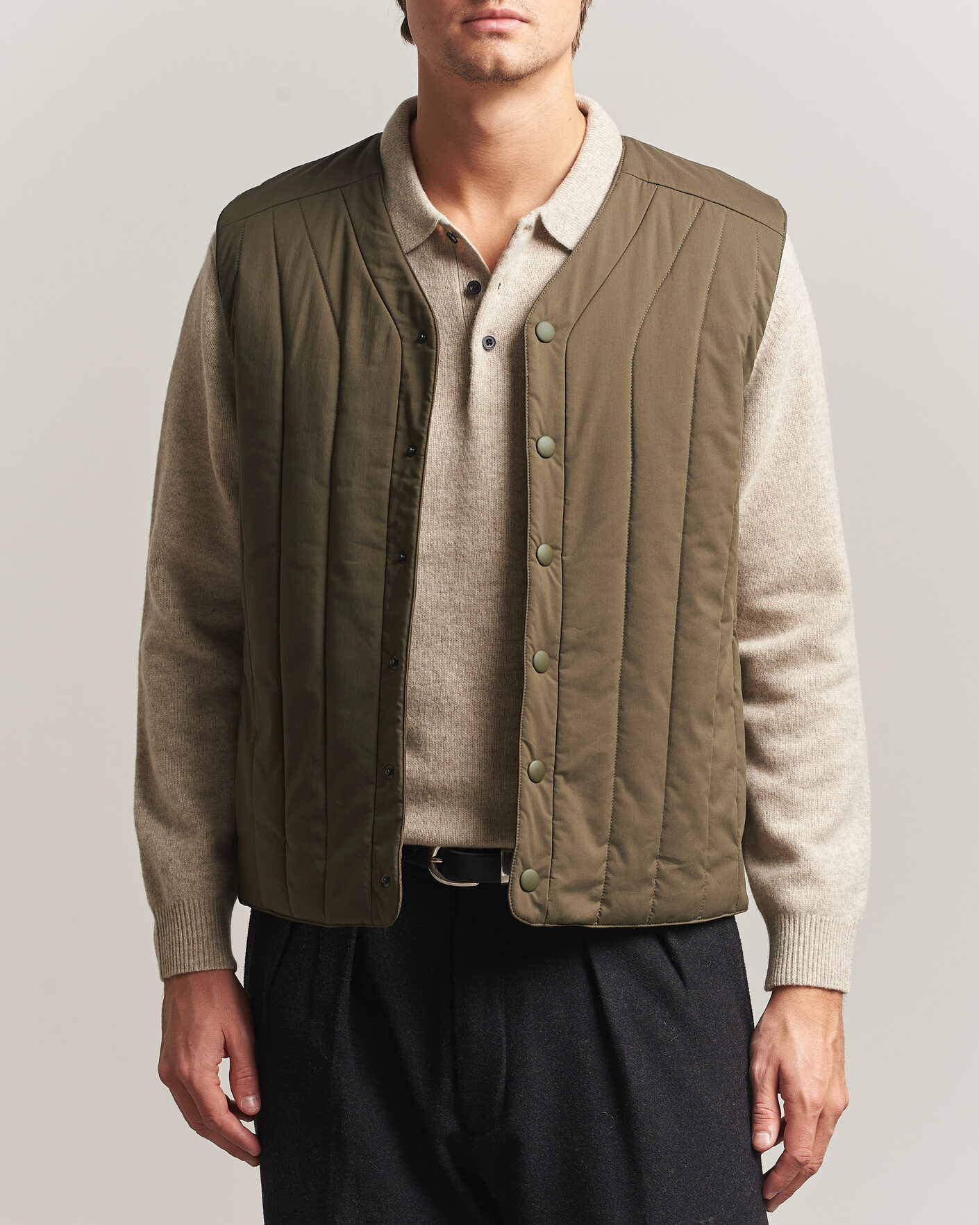 Hombres | Chalecos | Aspesi | Quilted Liner Military