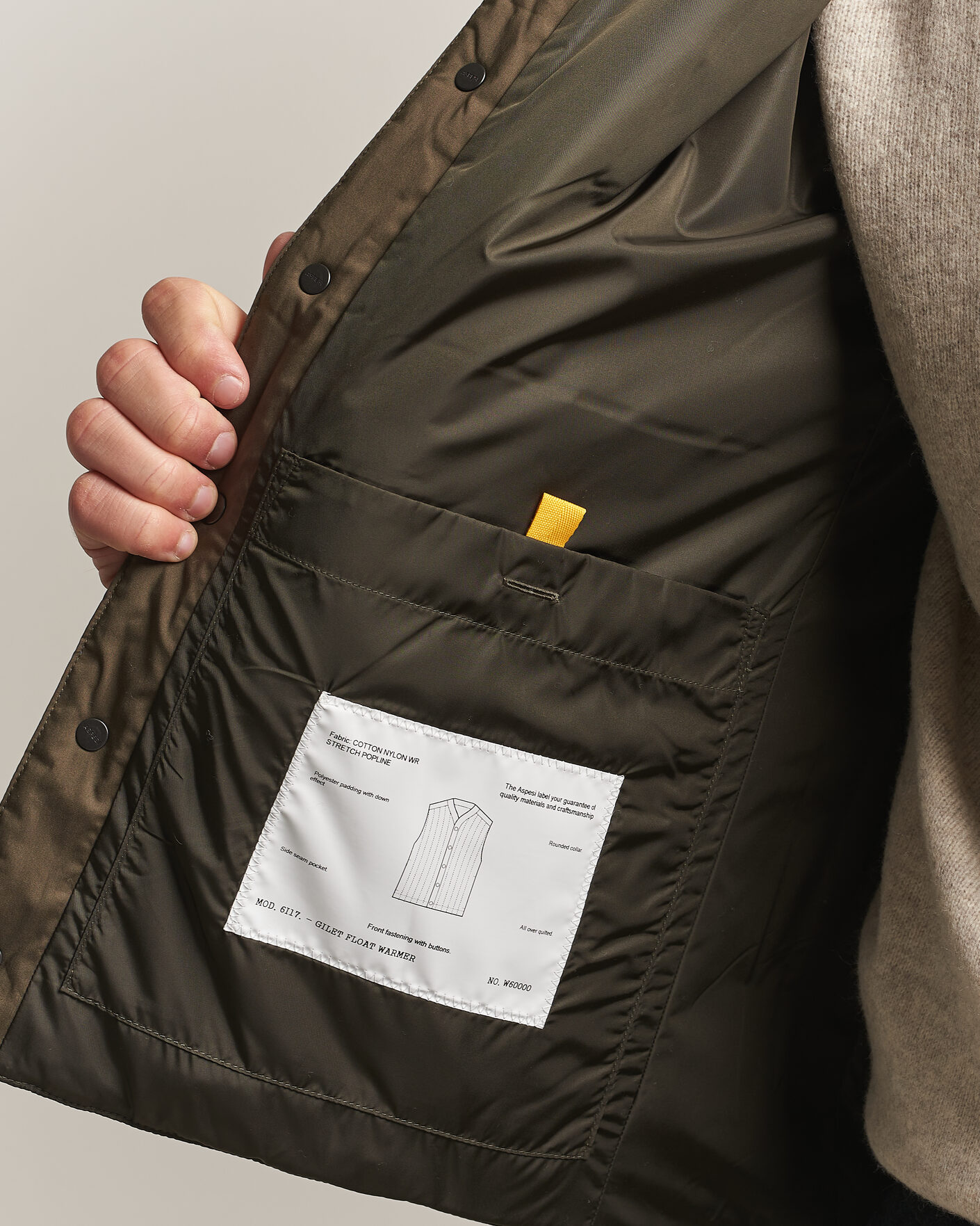 Hombres | Chalecos | Aspesi | Quilted Liner Military