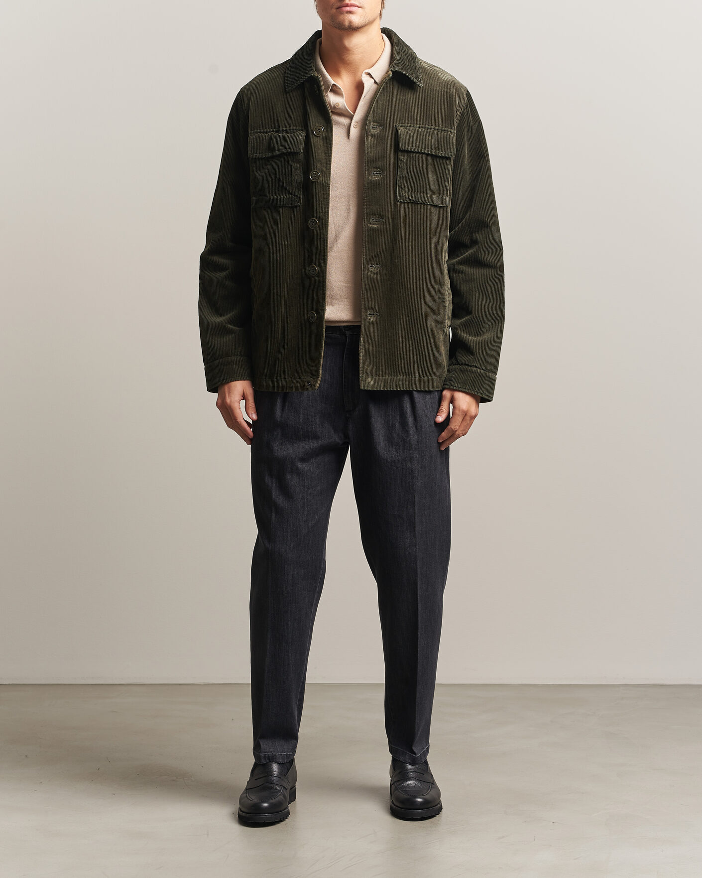Hombres | Abrigos y chaquetas | Aspesi | Tigre Corduroy Shirt Jacket Military