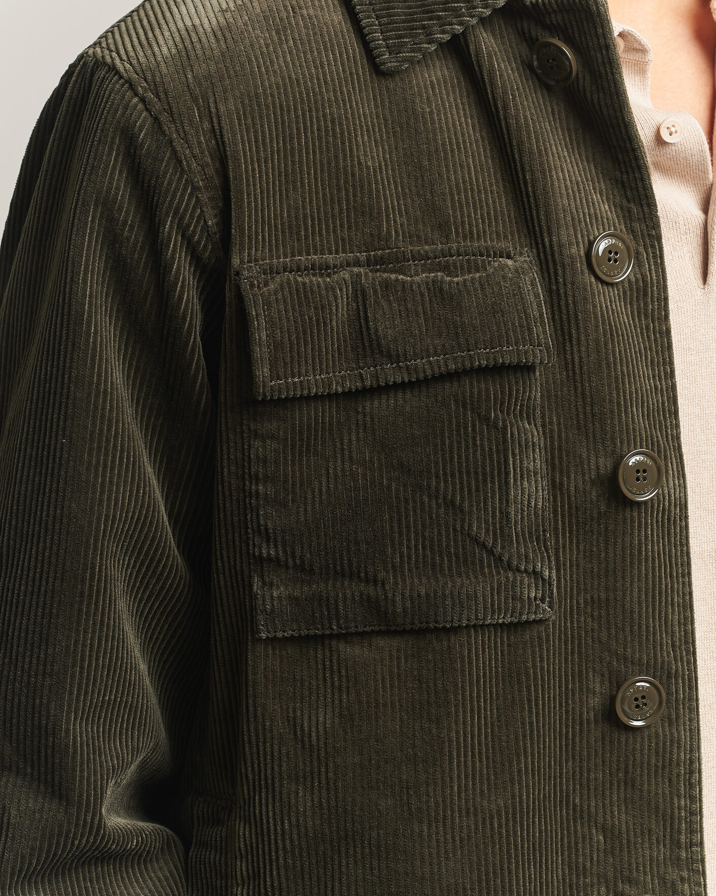 Hombres | Abrigos y chaquetas | Aspesi | Tigre Corduroy Shirt Jacket Military