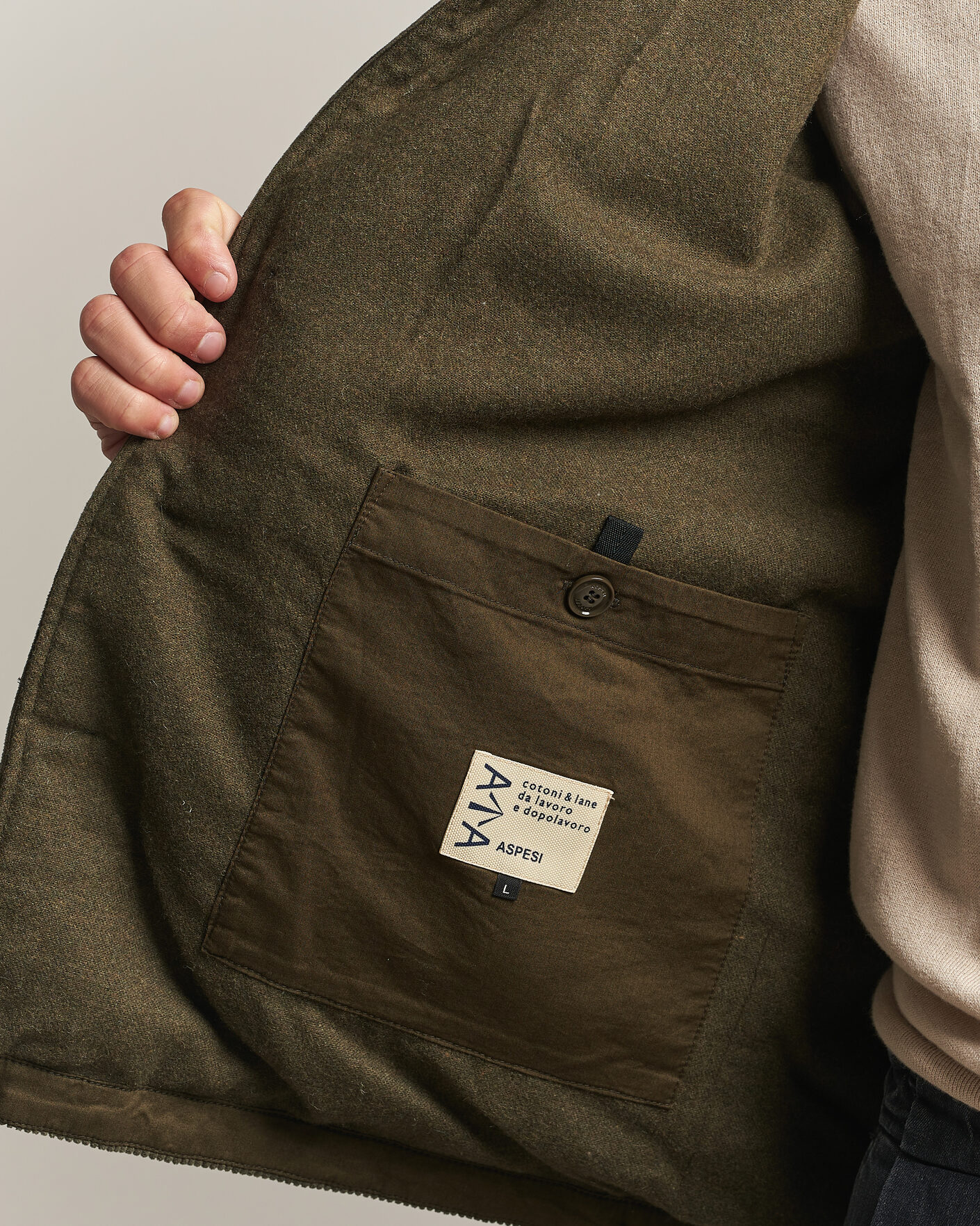 Hombres | Abrigos y chaquetas | Aspesi | Tigre Corduroy Shirt Jacket Military