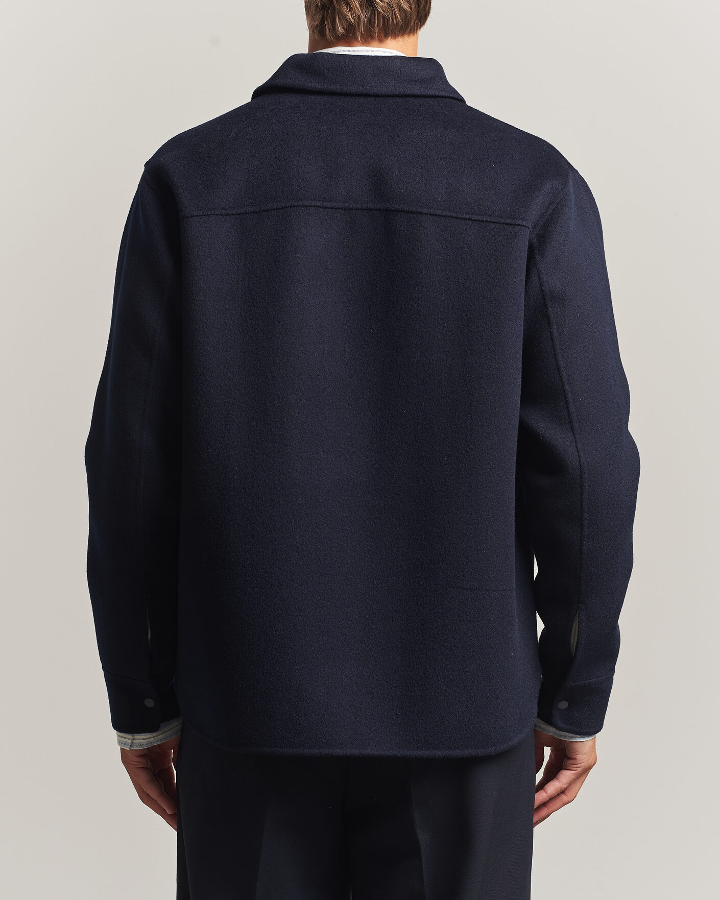 Hombres | Abrigos y chaquetas | Aspesi | Double Wool Shirt Jacket Navy