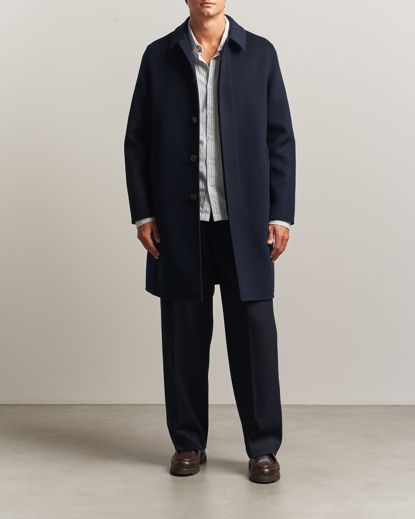 Hombres | Abrigos y chaquetas | Aspesi | Double Wool Coat Navy