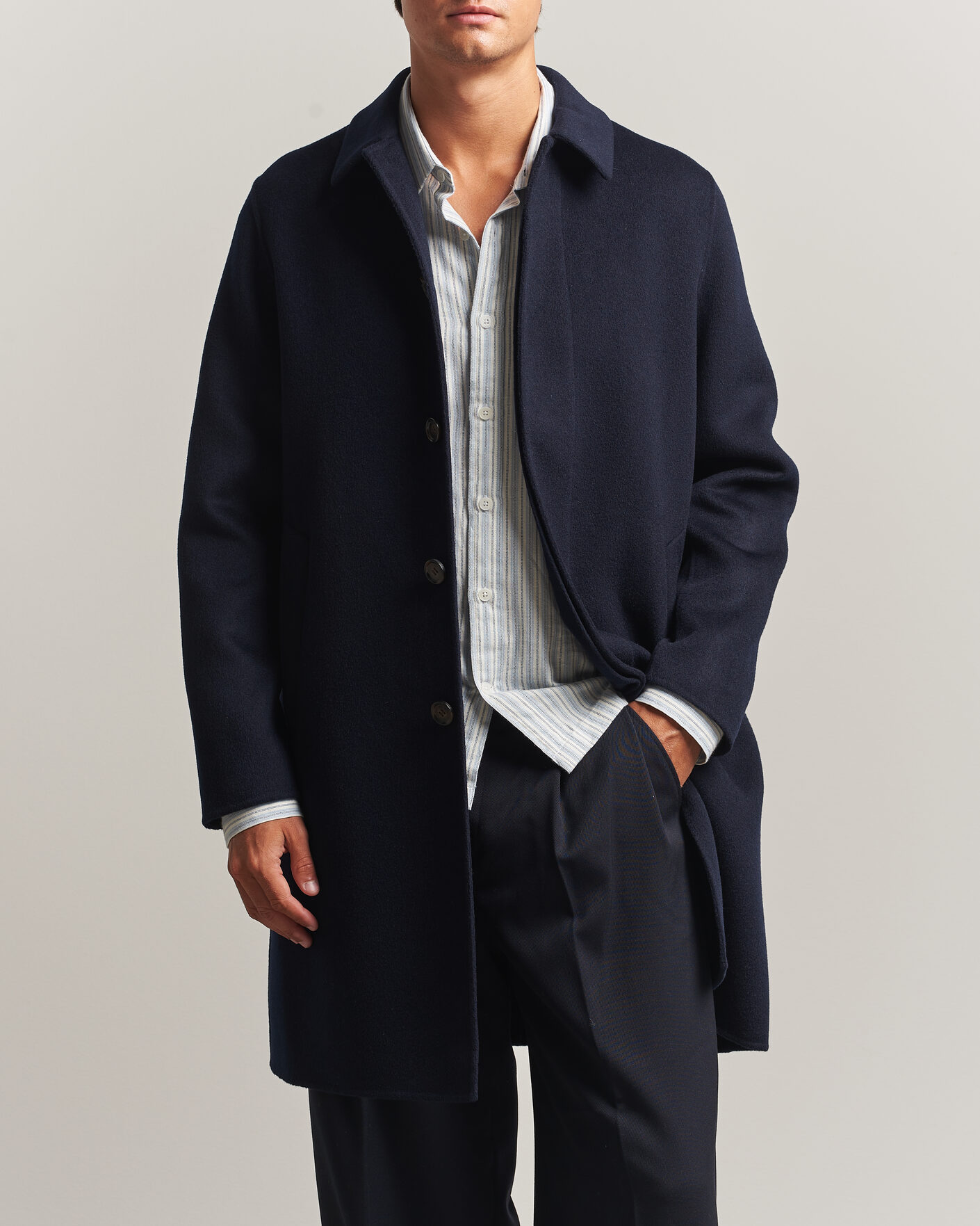 Hombres | Abrigos y chaquetas | Aspesi | Double Wool Coat Navy