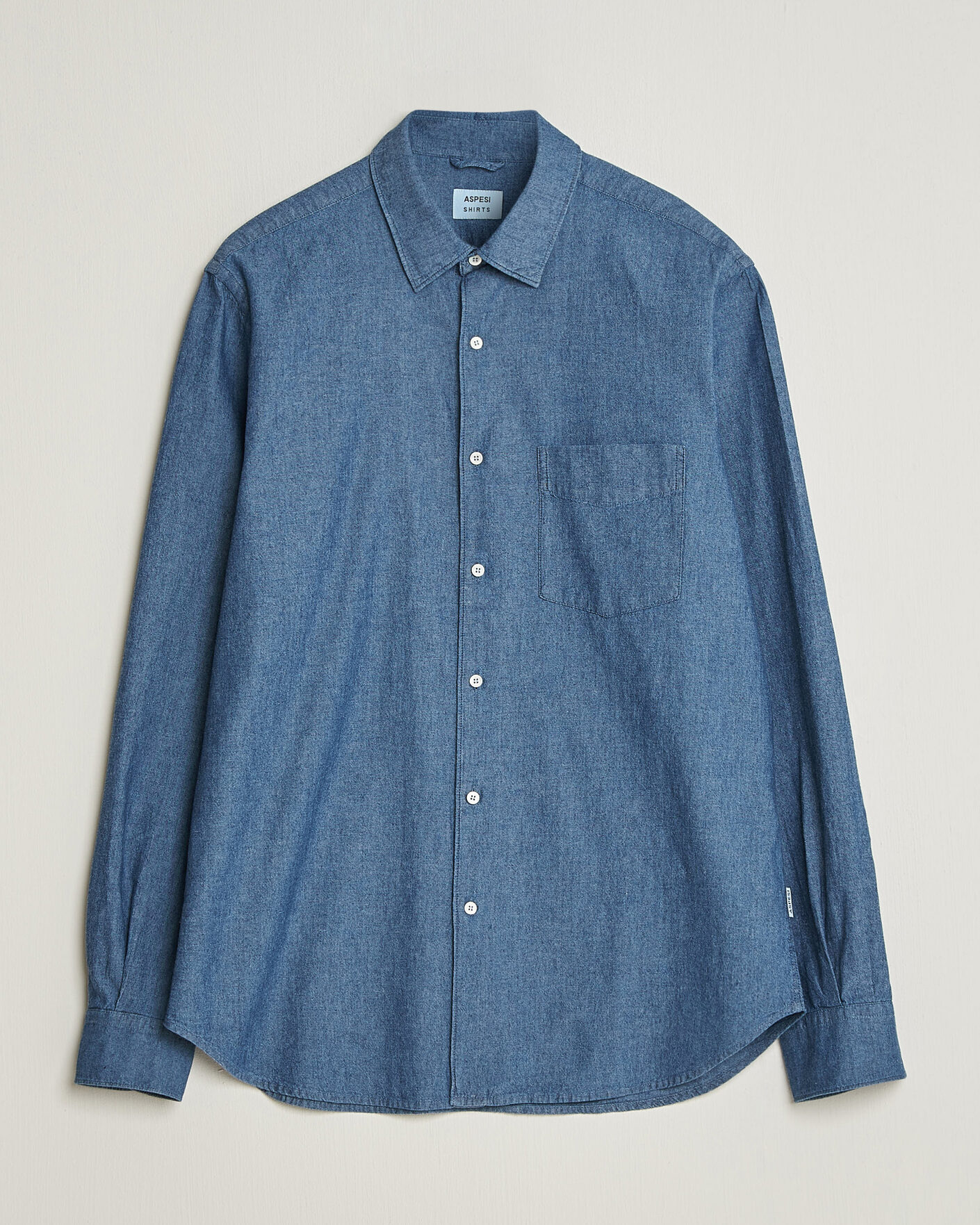 Hombres | Camisas | Aspesi | Chambray Shirt Blue Denim