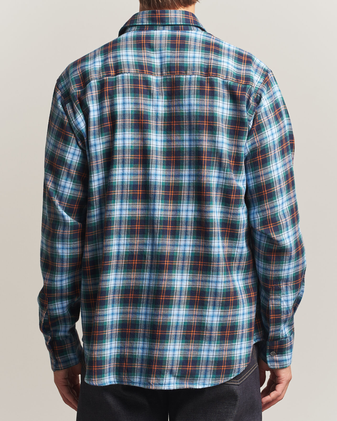 Hombres | Camisas | Aspesi | Flannel Shirt Blue Check