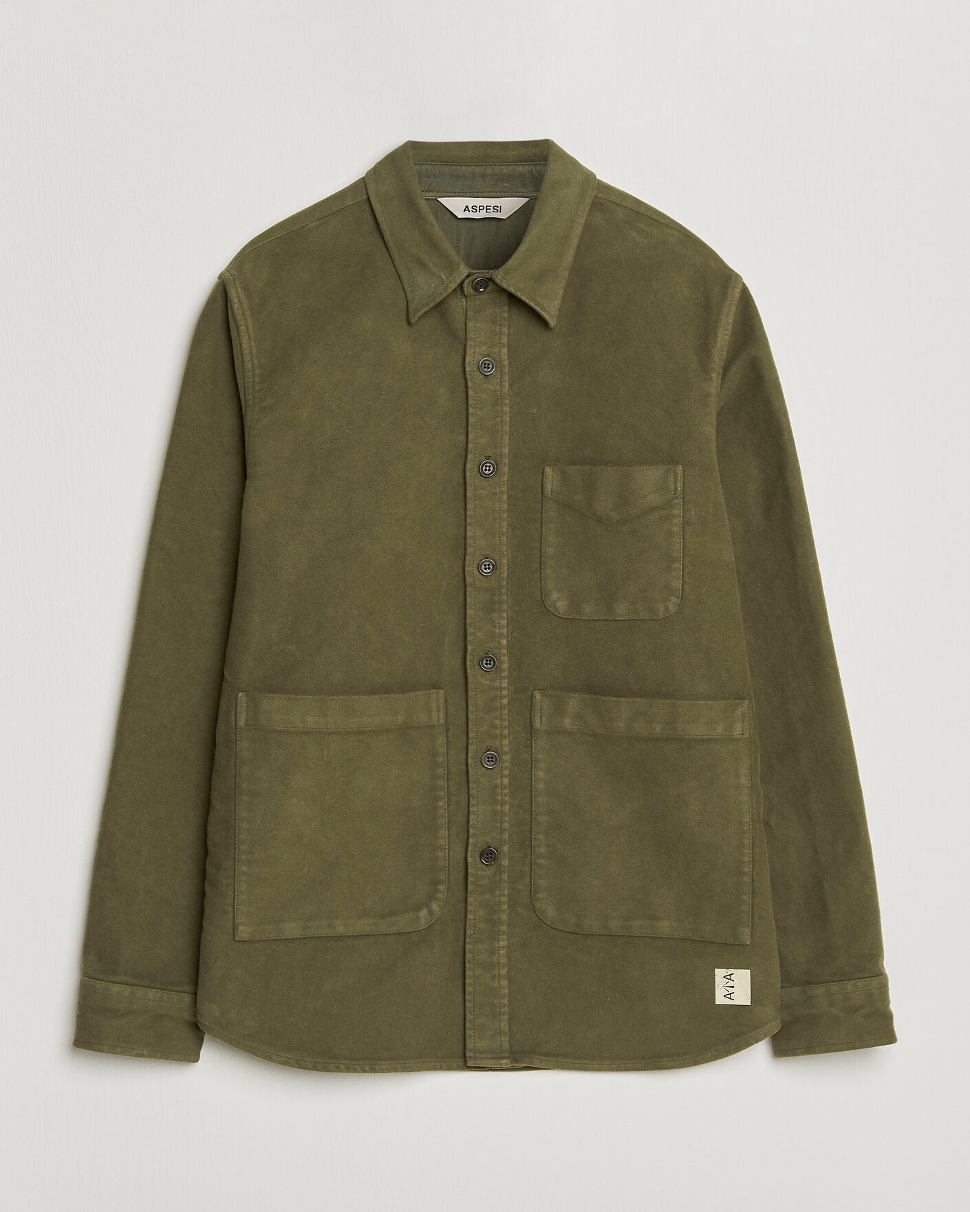 Hombres | Camisas | Aspesi | Moleskine Utility Shirt Military