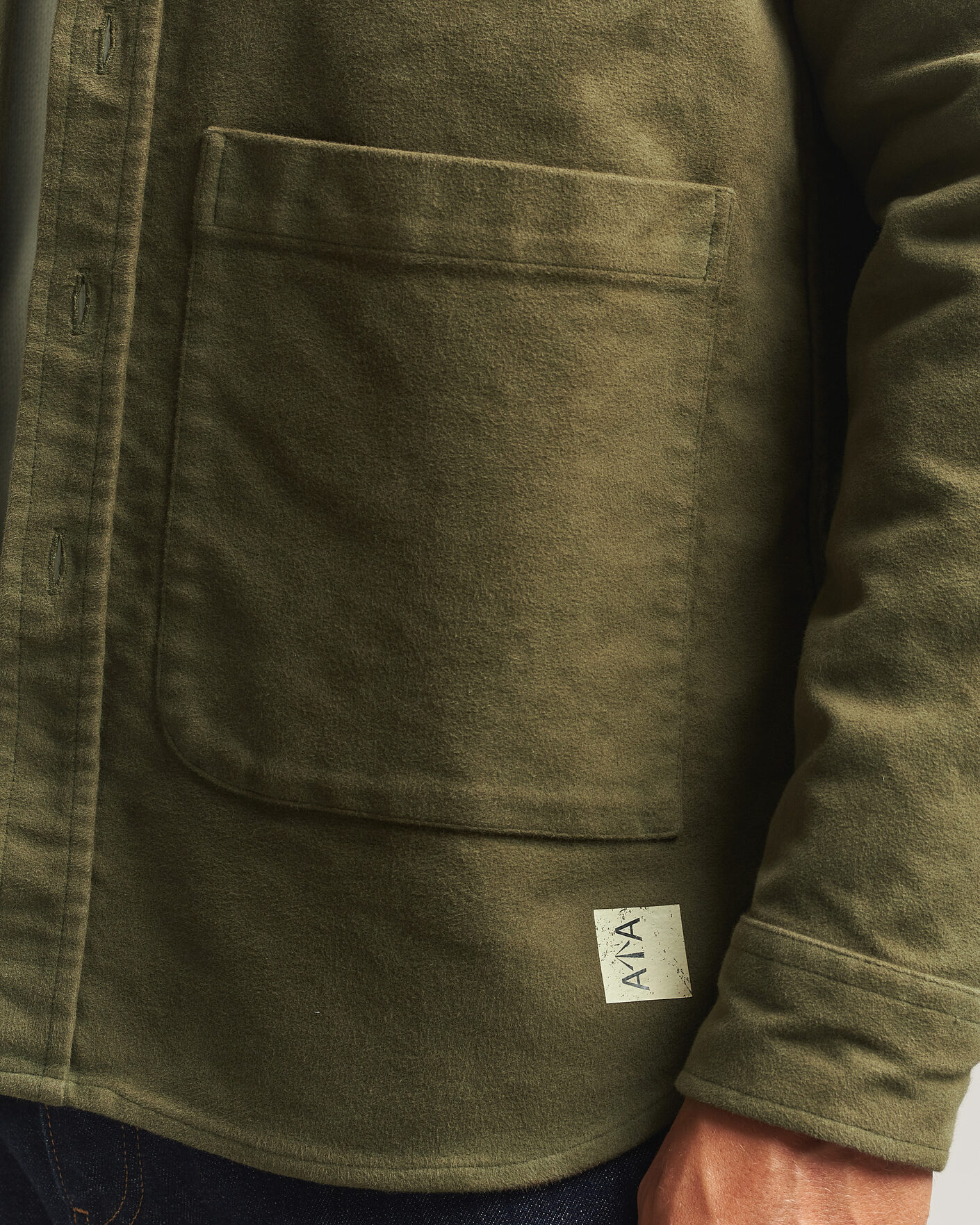 Hombres | Camisas | Aspesi | Moleskine Utility Shirt Military