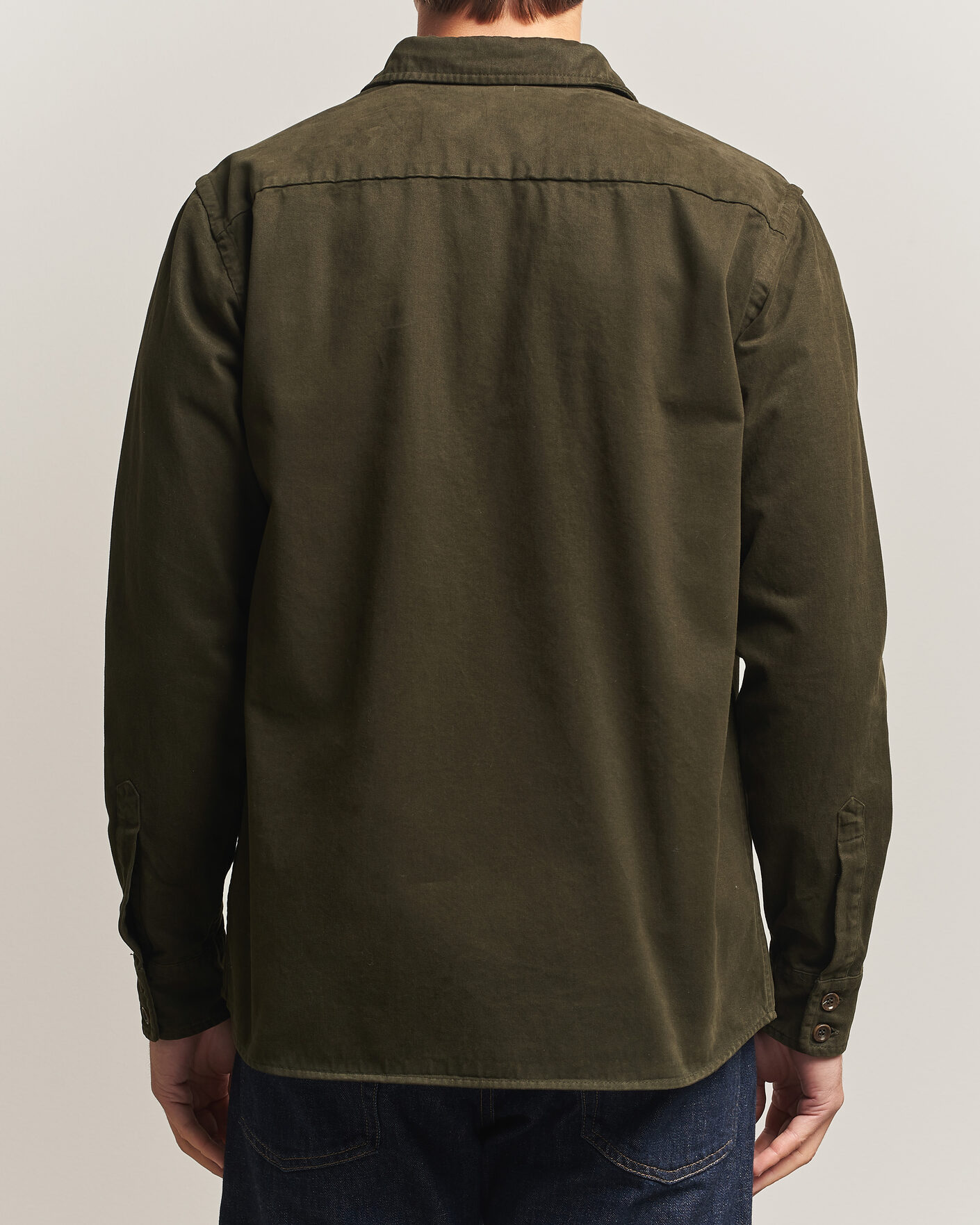 Hombres | Camisas | Aspesi | Twill Cotton Overshirt Military