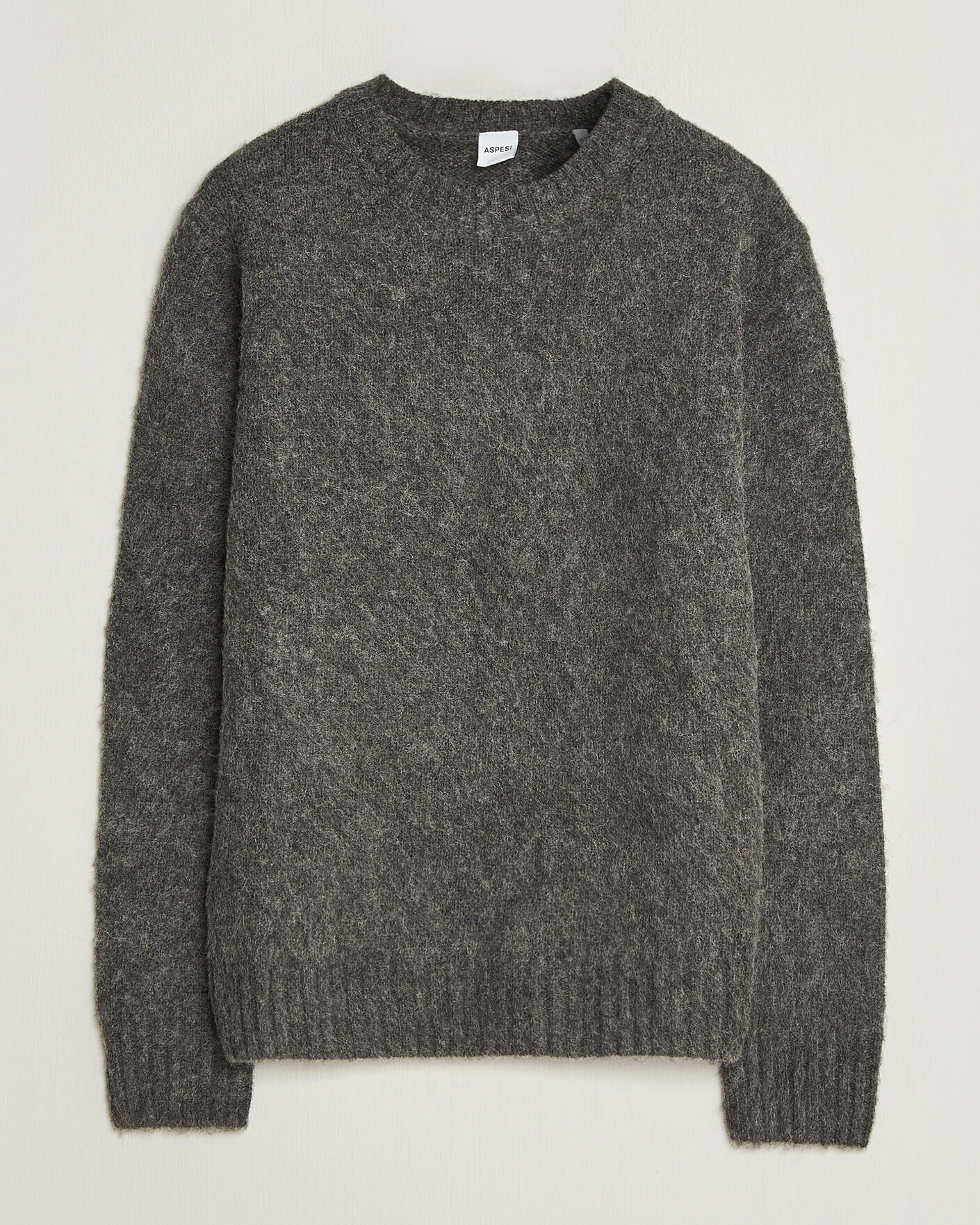 Hombres | Jerséis y prendas de punto | Aspesi | Brushed Shetland Sweater Grey Melange