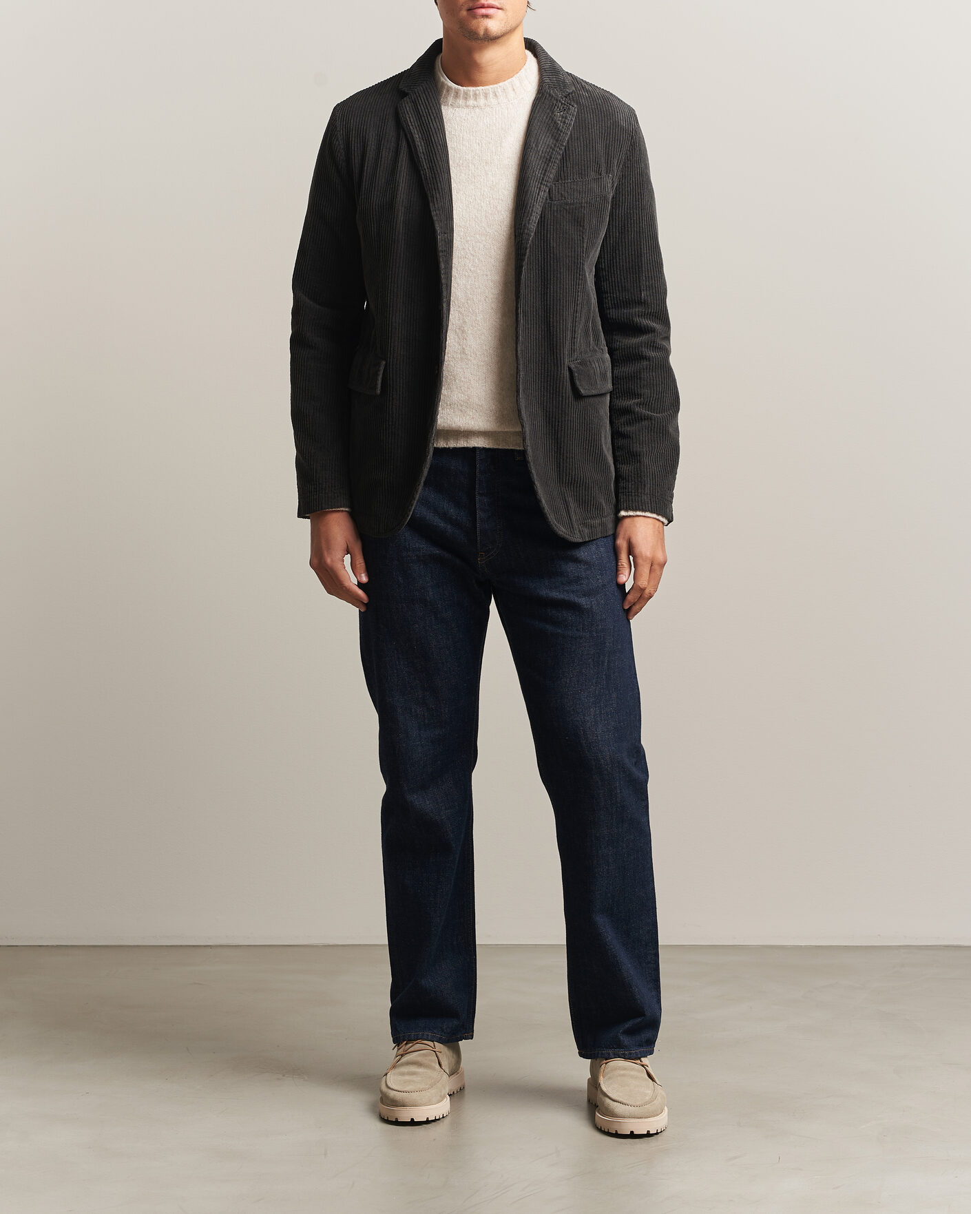 Hombres | Blazers | Aspesi | Corduroy Blazer Dark Brown