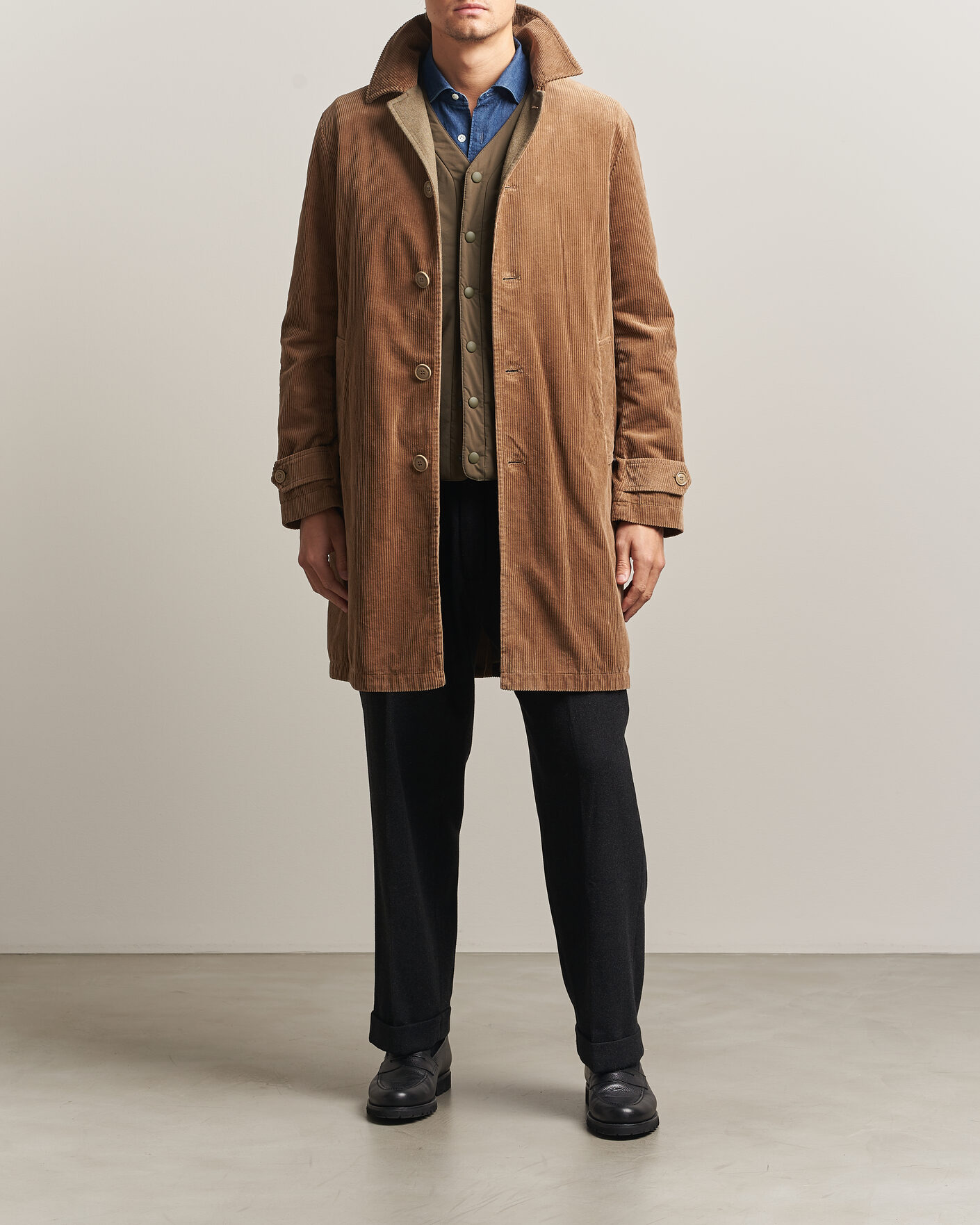 Hombres | Abrigos y chaquetas | Aspesi | Corduroy Raglan Coat Beige