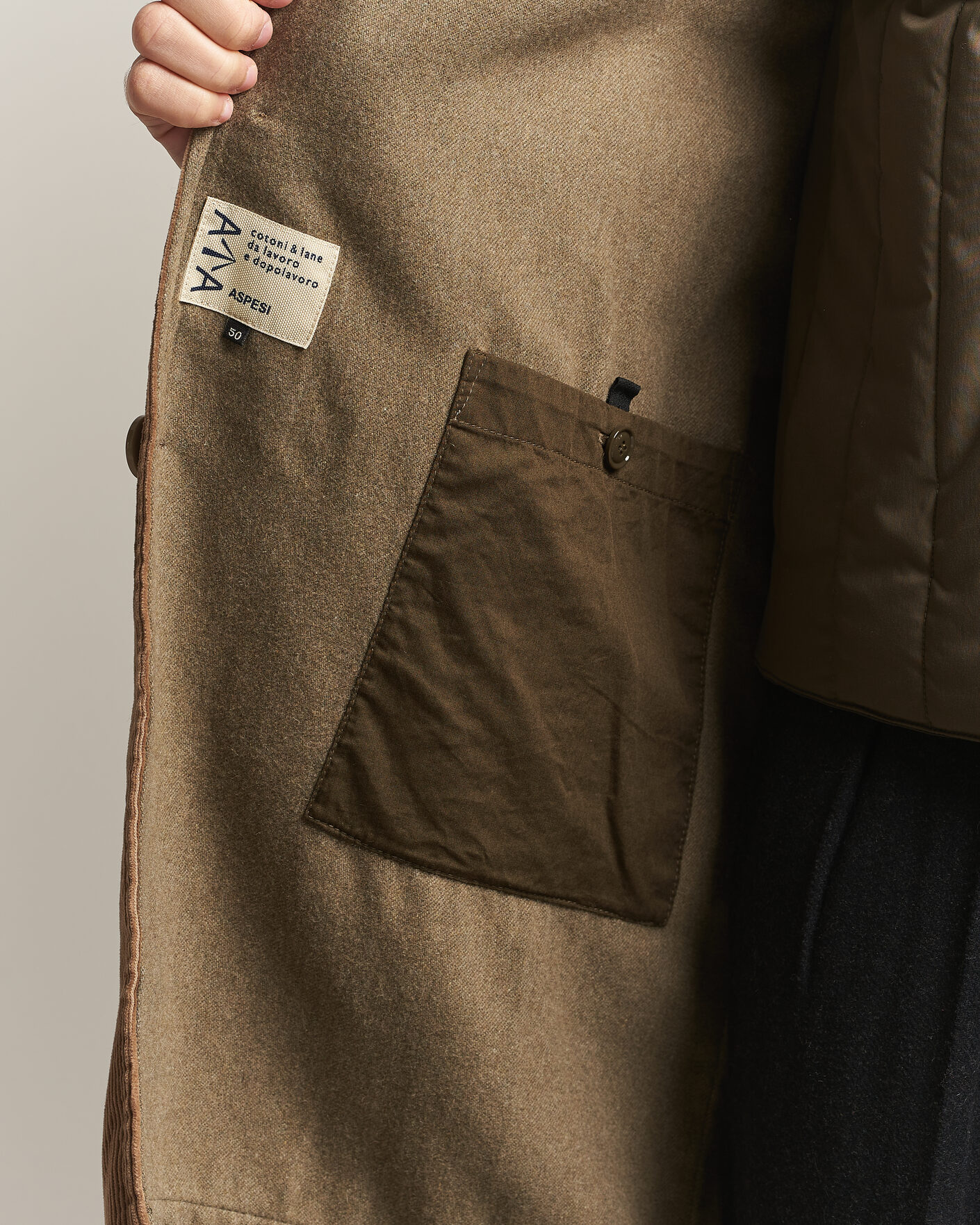 Hombres | Abrigos y chaquetas | Aspesi | Corduroy Raglan Coat Beige