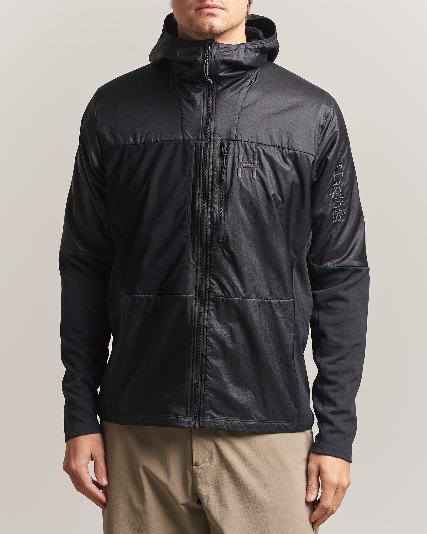 Hombres | Abrigos y chaquetas | Haglöfs | Nallo Touring Hybrid Mid Layer Jacket True Black
