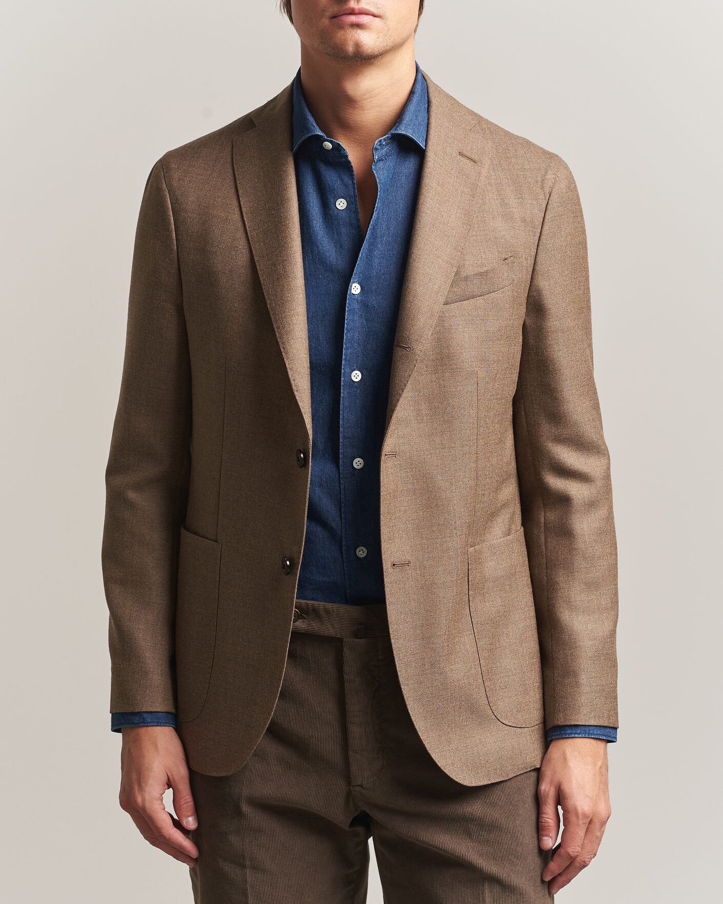 Hombres | Blazers | Boglioli | K Jacket Wool Hopsack Blazer Beige