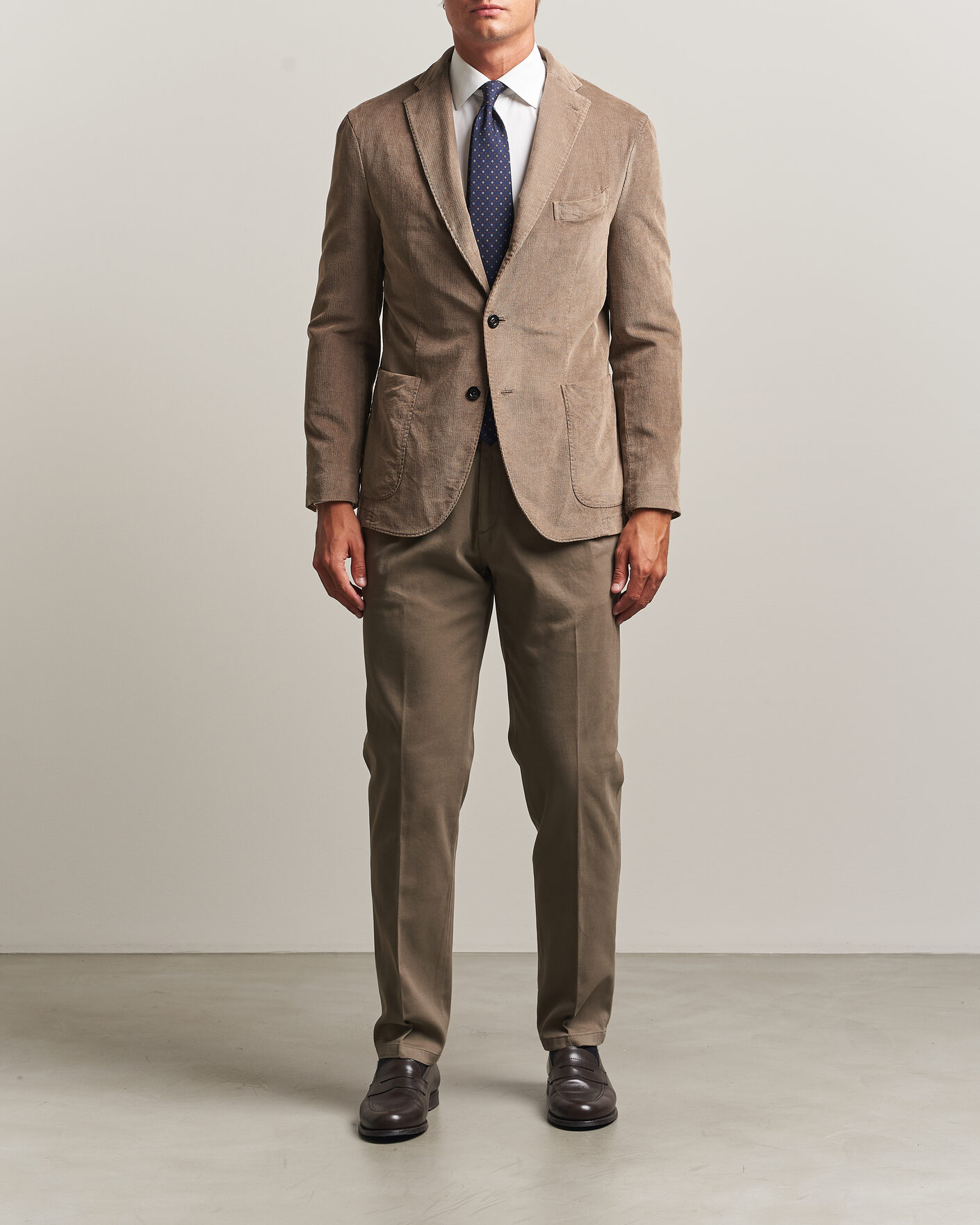 Hombres | Blazers | Boglioli | K Jacket Corduroy Blazer Taupe