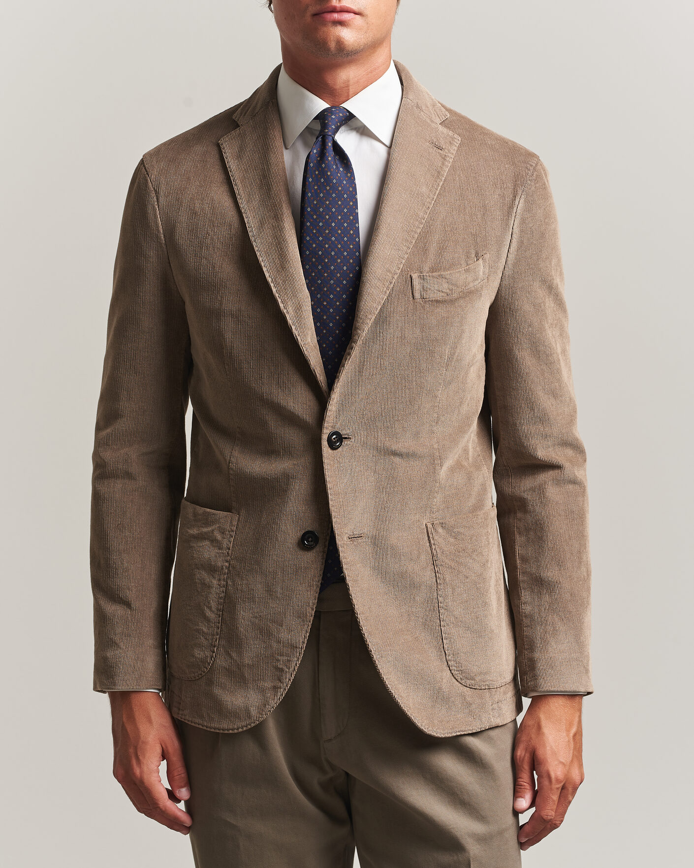 Hombres | Blazers | Boglioli | K Jacket Corduroy Blazer Taupe