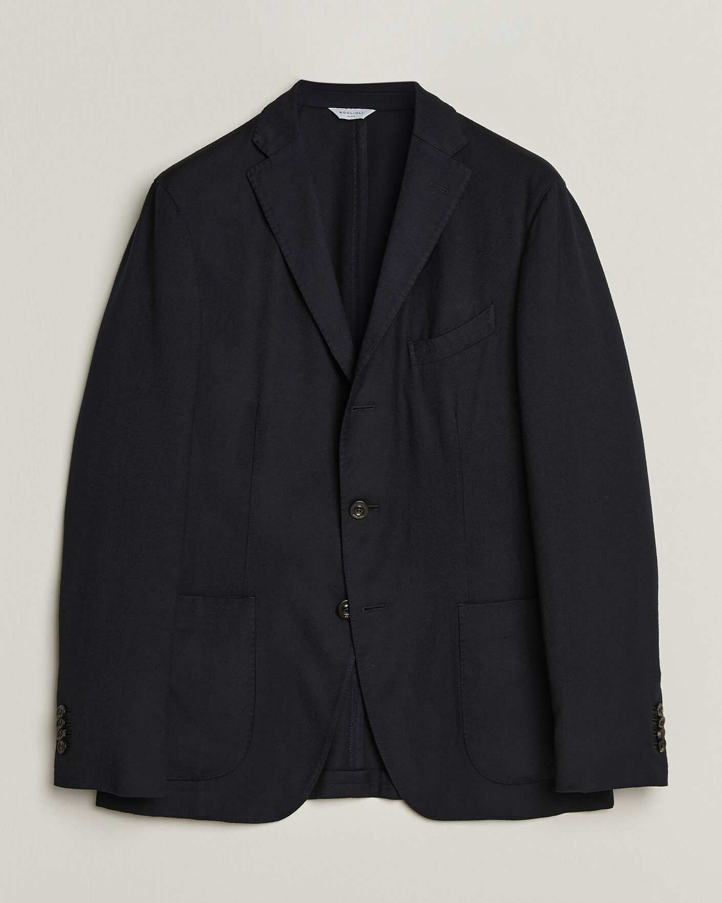 Hombres | Blazers | Boglioli | K Jacket Soft Touch Flannel Blazer Navy