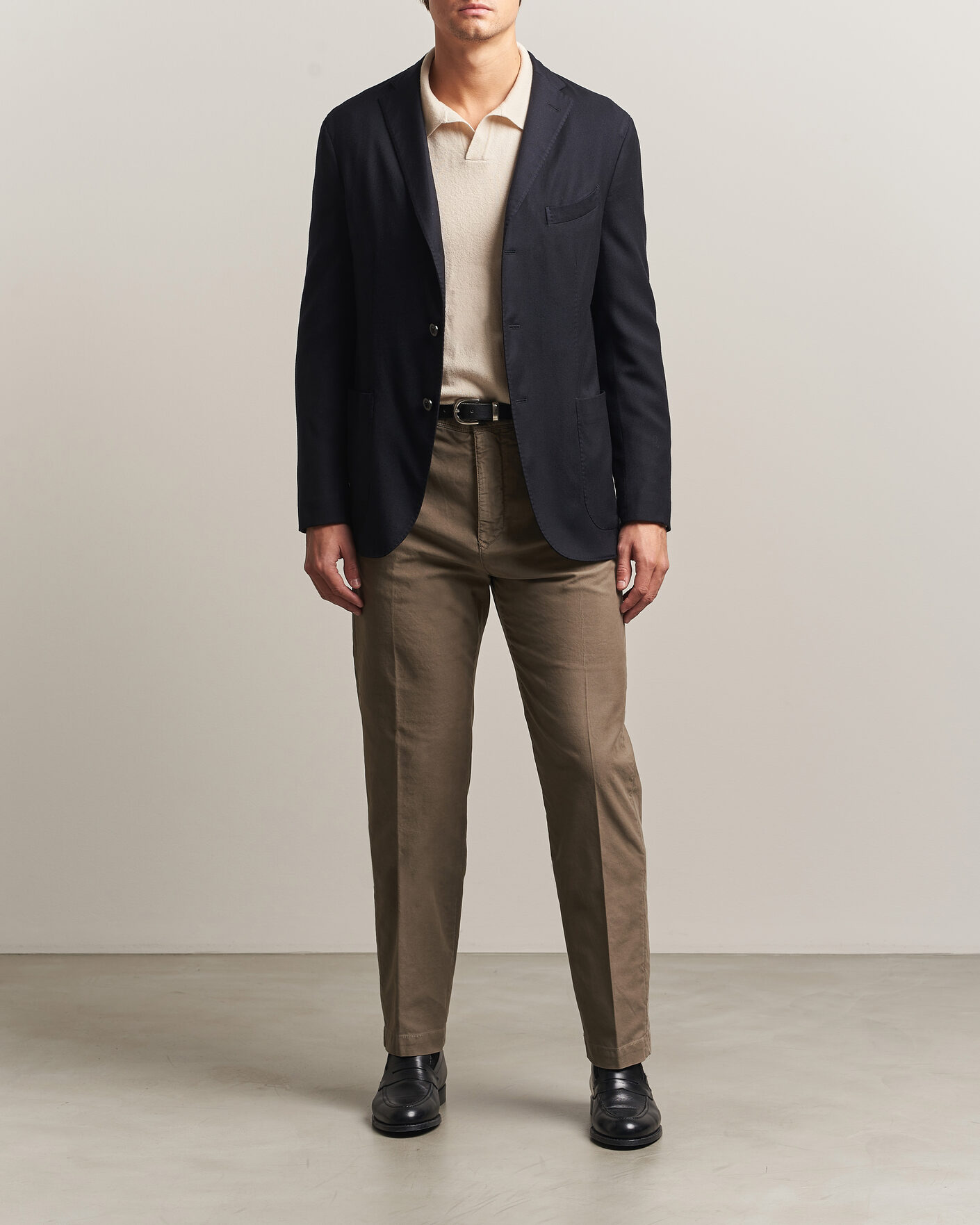 Hombres | Blazers | Boglioli | K Jacket Soft Touch Flannel Blazer Navy