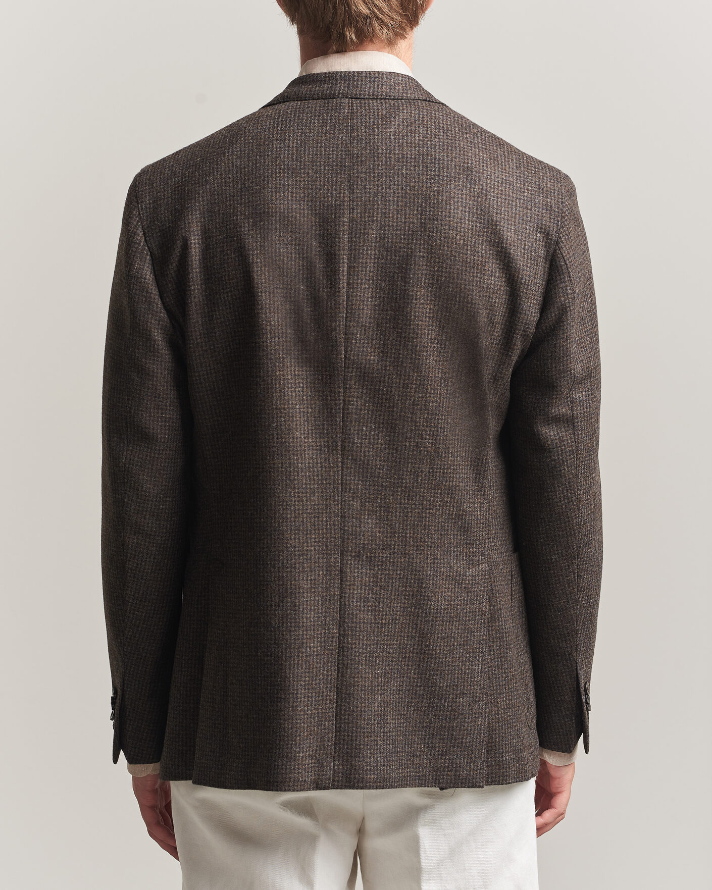 Hombres | Blazers | Boglioli | K Jacket Wool Houndstooth Blazer Dark Brown