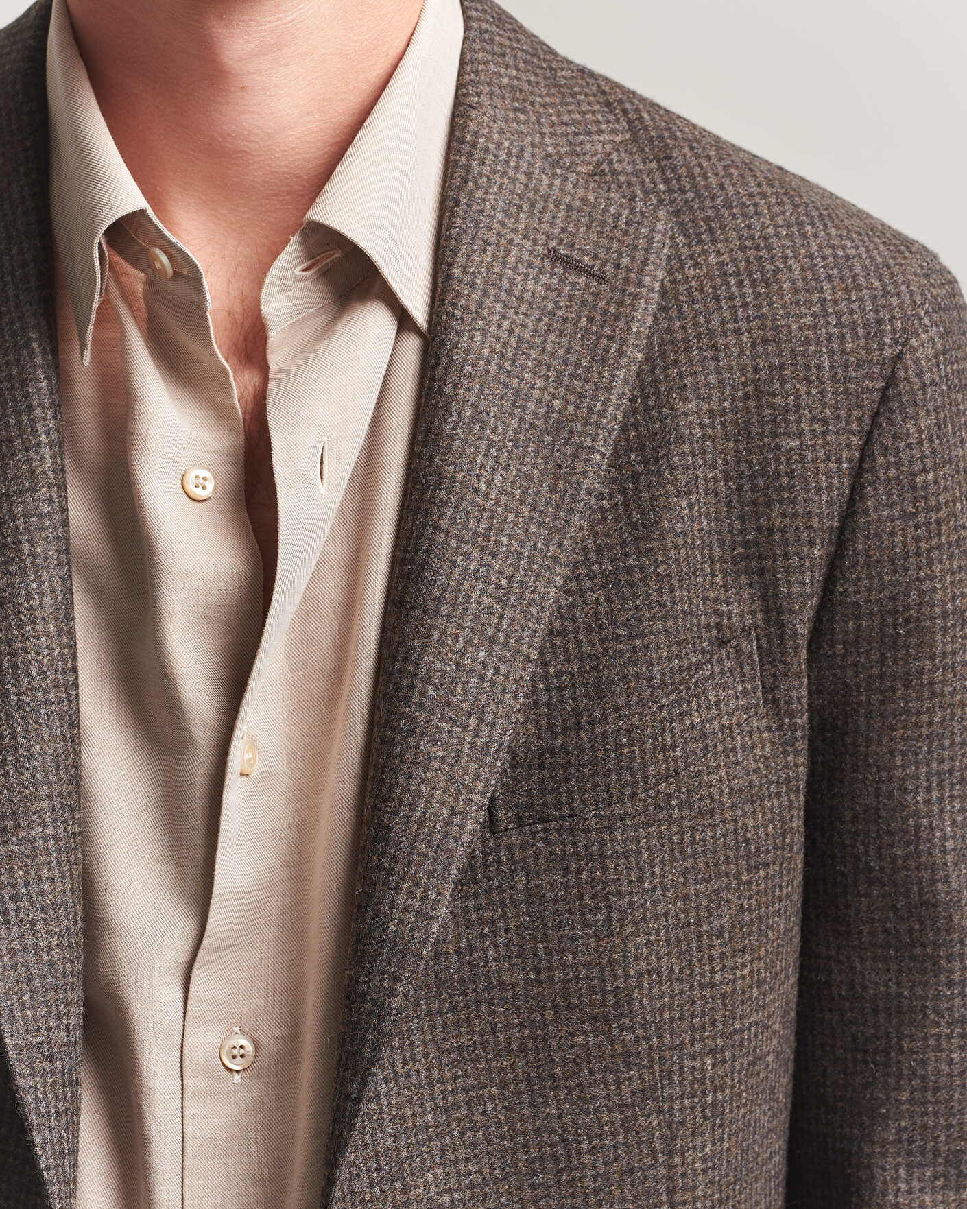 Hombres | Blazers | Boglioli | K Jacket Wool Houndstooth Blazer Dark Brown