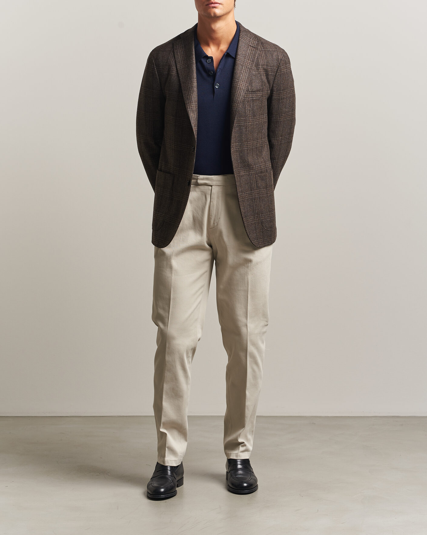 Hombres | Blazers | Boglioli | K Jacket Wool Check Blazer Dark Brown