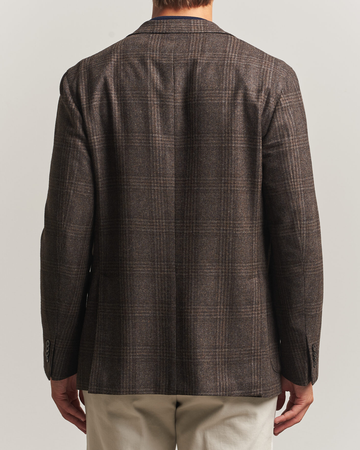 Hombres | Blazers | Boglioli | K Jacket Wool Check Blazer Dark Brown