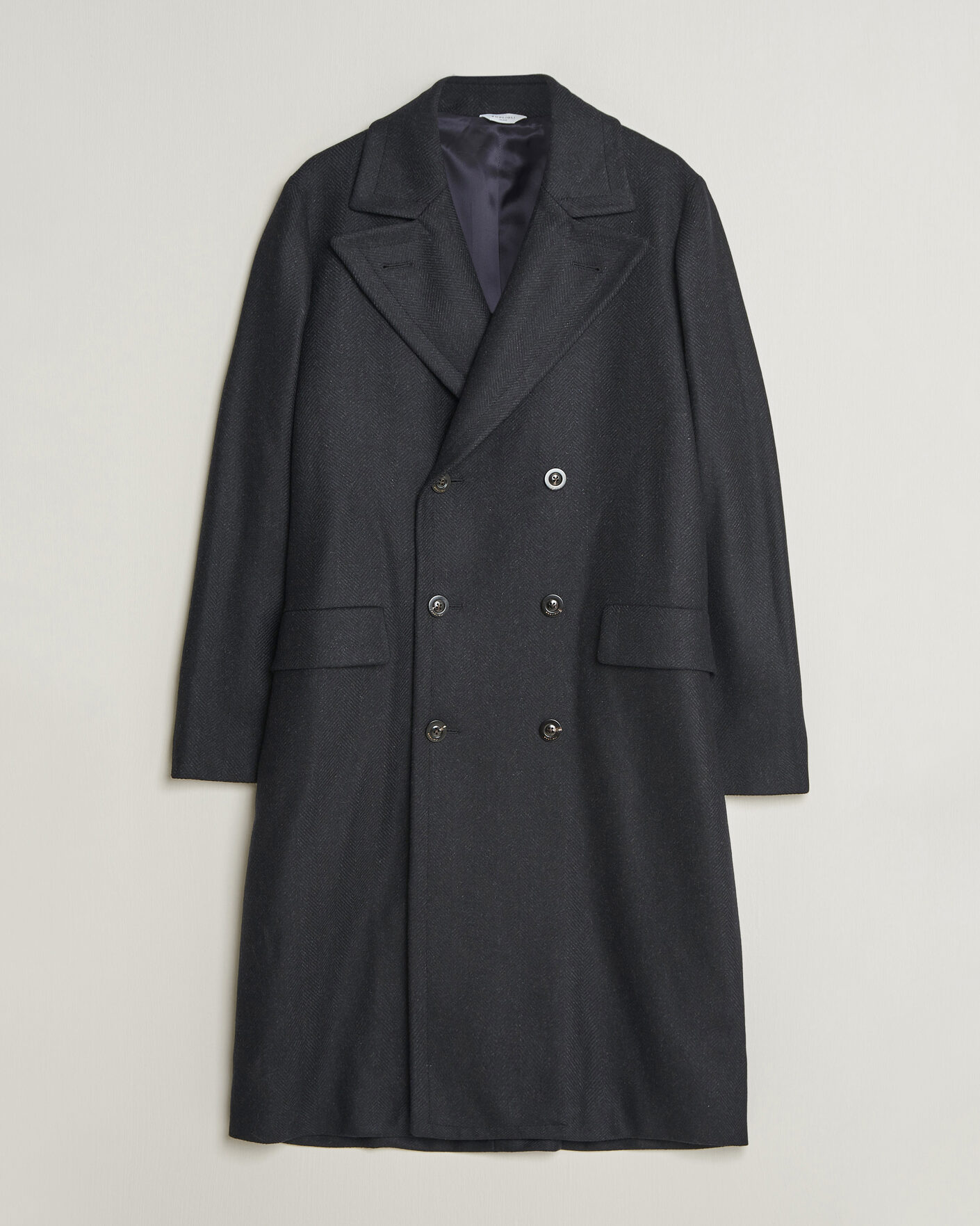 Hombres | Abrigos y chaquetas | Boglioli | Double Breasted Wool Coat Navy