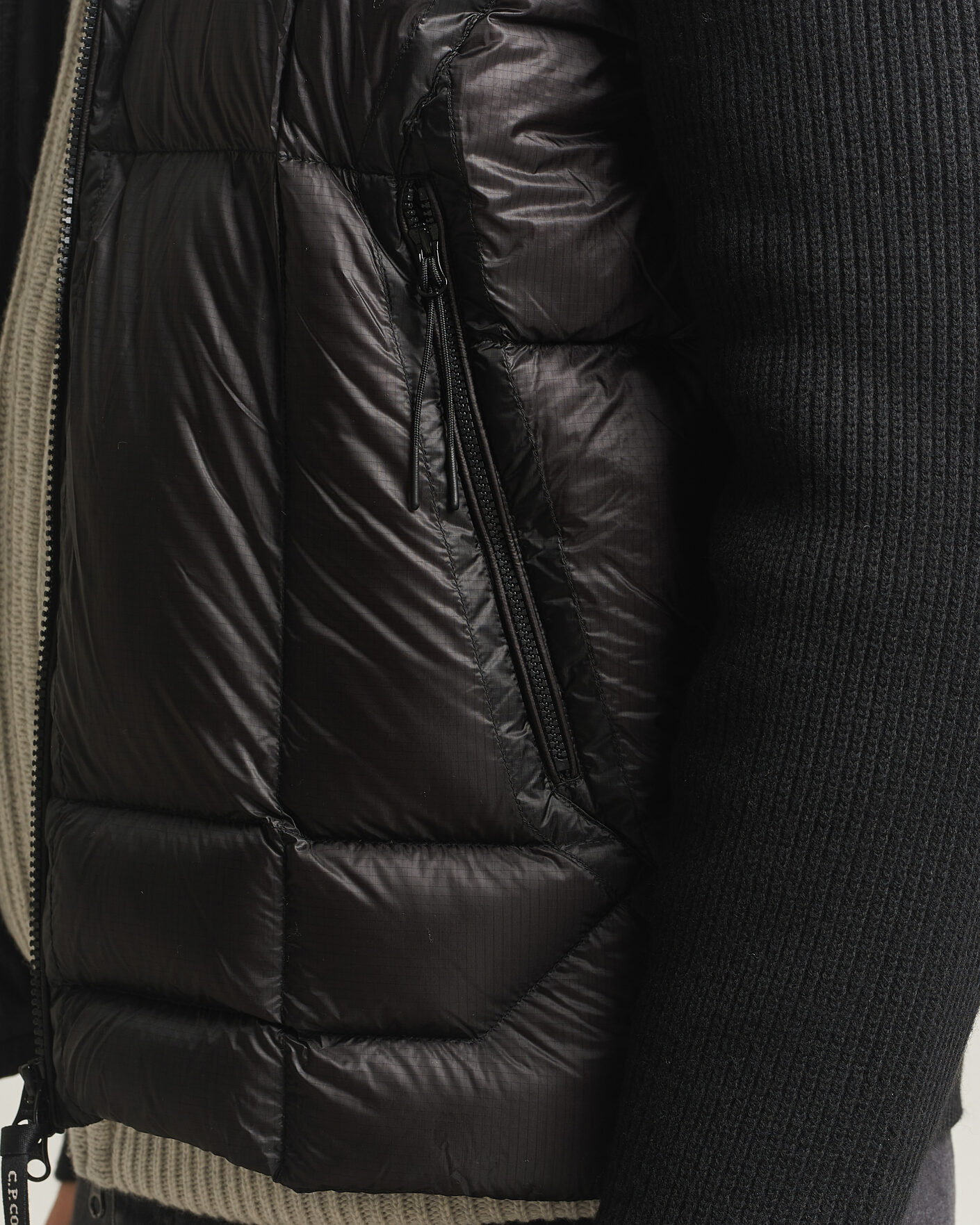 Hombres | Abrigos y chaquetas | C.P. Company | Merino Wool Padded Hybrid Hood Jacket Black