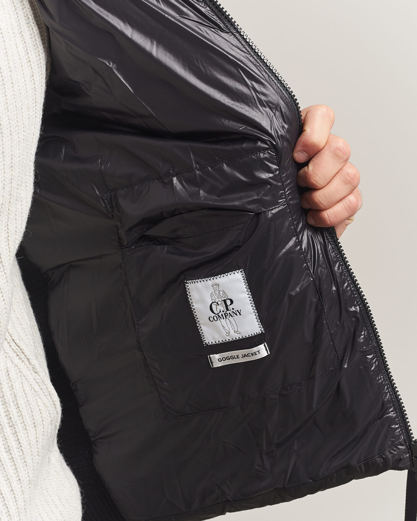 Hombres | Abrigos y chaquetas | C.P. Company | Merino Wool Padded Hybrid Hood Jacket Black