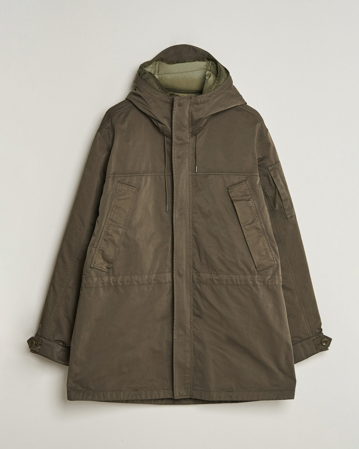 Hombres | Abrigos y chaquetas | C.P. Company | Micro Kei 2 in 1 Nylon Parka Olive