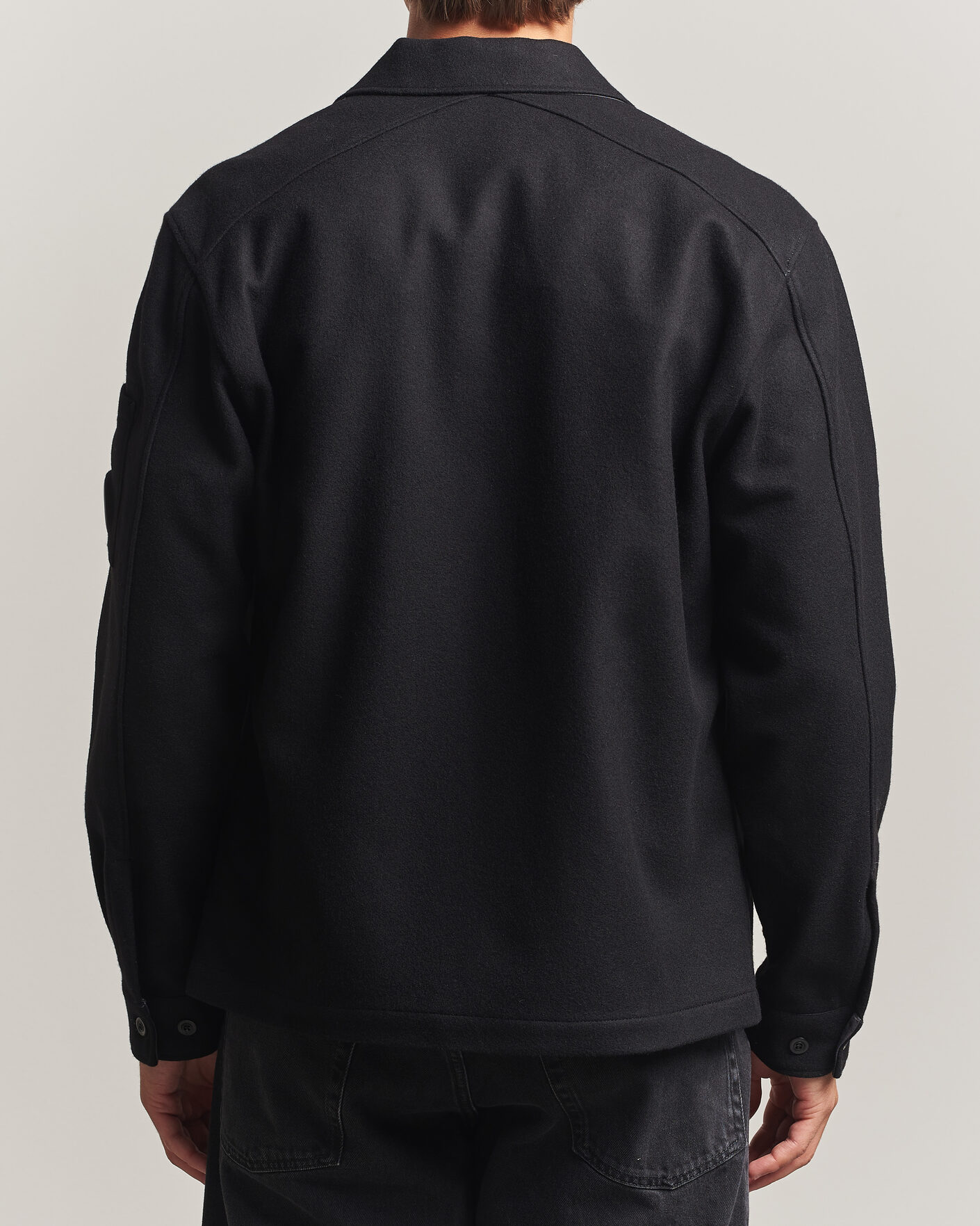 Hombres | Abrigos y chaquetas | C.P. Company | Felted Wool Overshirt Black
