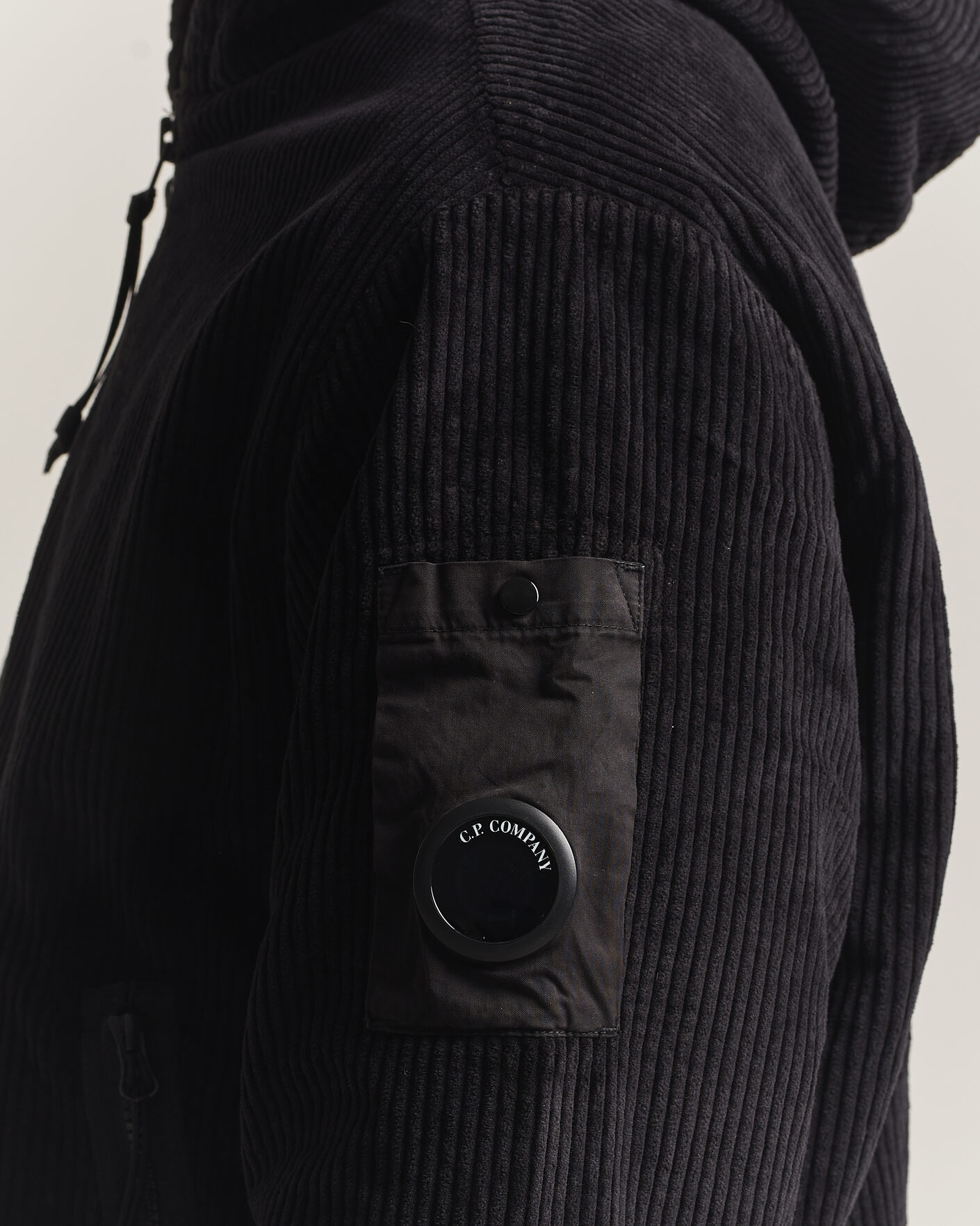 Hombres | Abrigos y chaquetas | C.P. Company | Light Padded Hood Corduroy Jacket Black