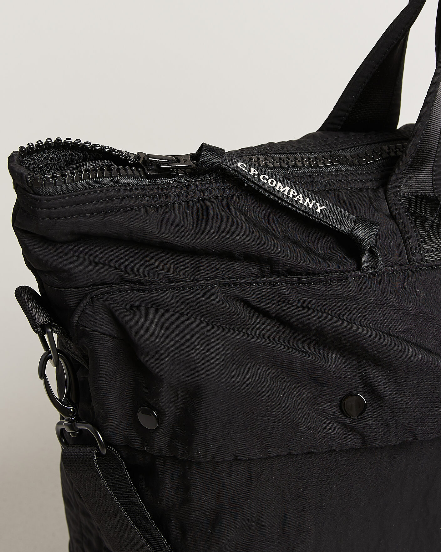 Hombres | Bolsos | C.P. Company | Nylon B Zip Tote Bag Black