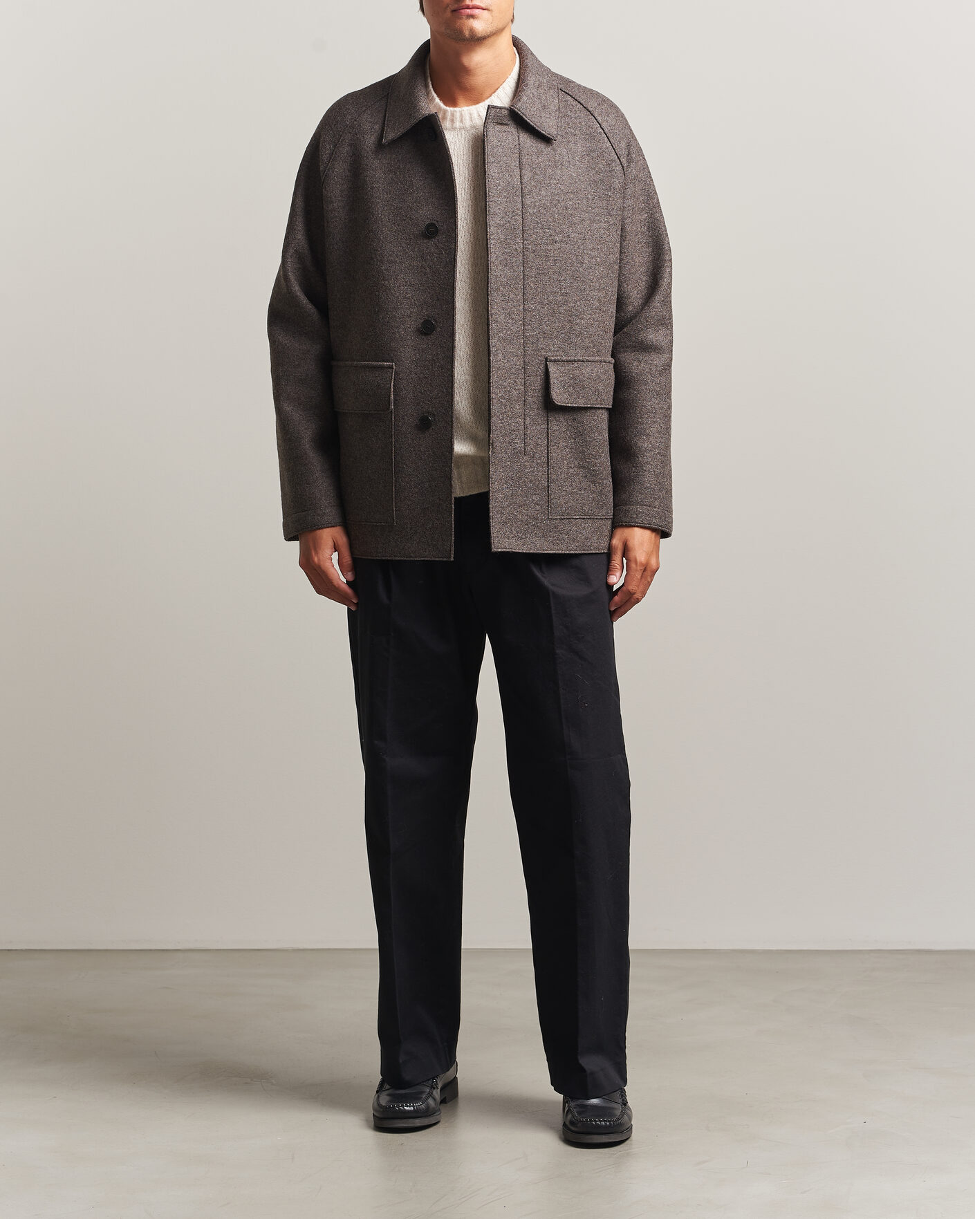 Hombres | Abrigos y chaquetas | Harris Wharf London | Country Wool Jacket Brown/Grey