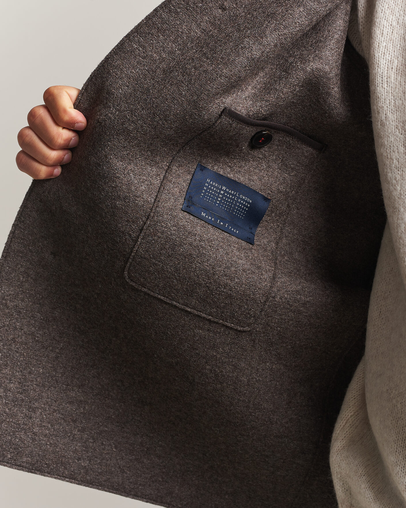 Hombres | Abrigos y chaquetas | Harris Wharf London | Country Wool Jacket Brown/Grey
